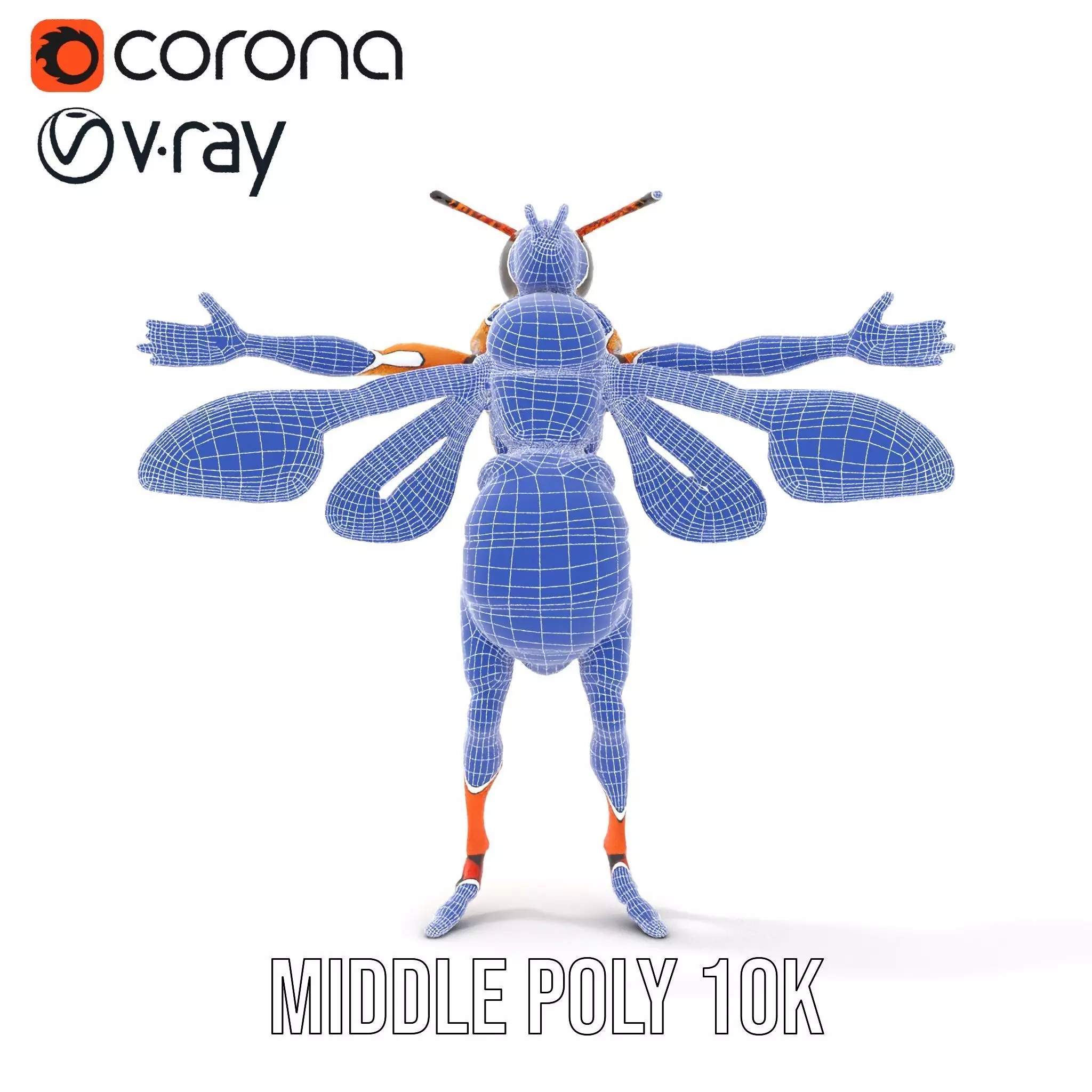 Hornet Hybrid Creature model pack Low-poly 3D model_27