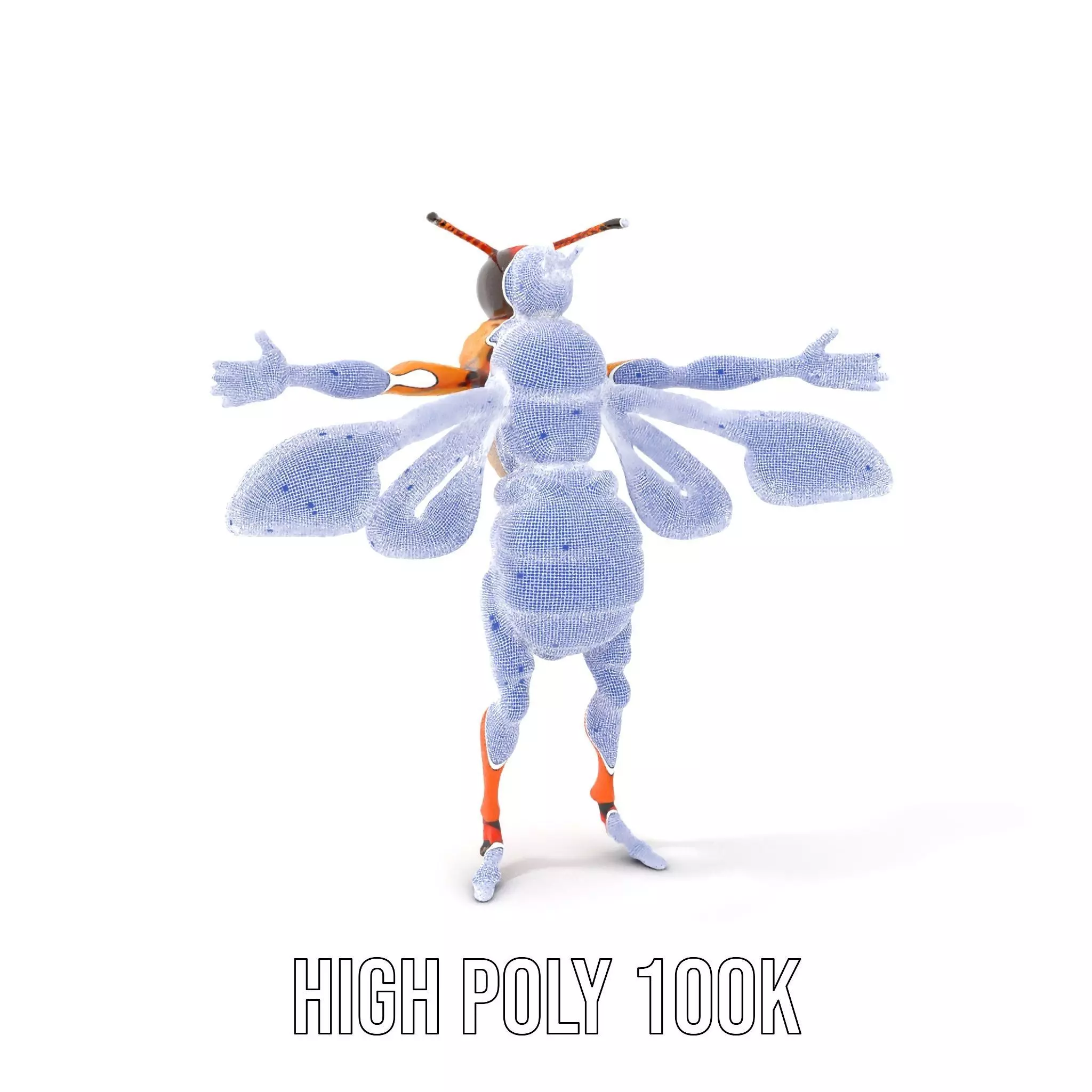 Hornet Hybrid Creature model pack Low-poly 3D model_4