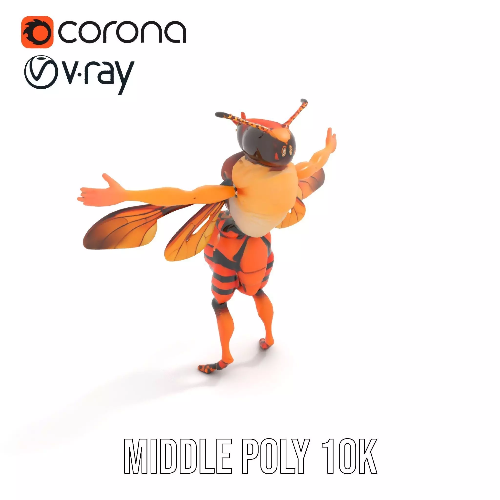 Hornet Hybrid Creature model pack Low-poly 3D model_18