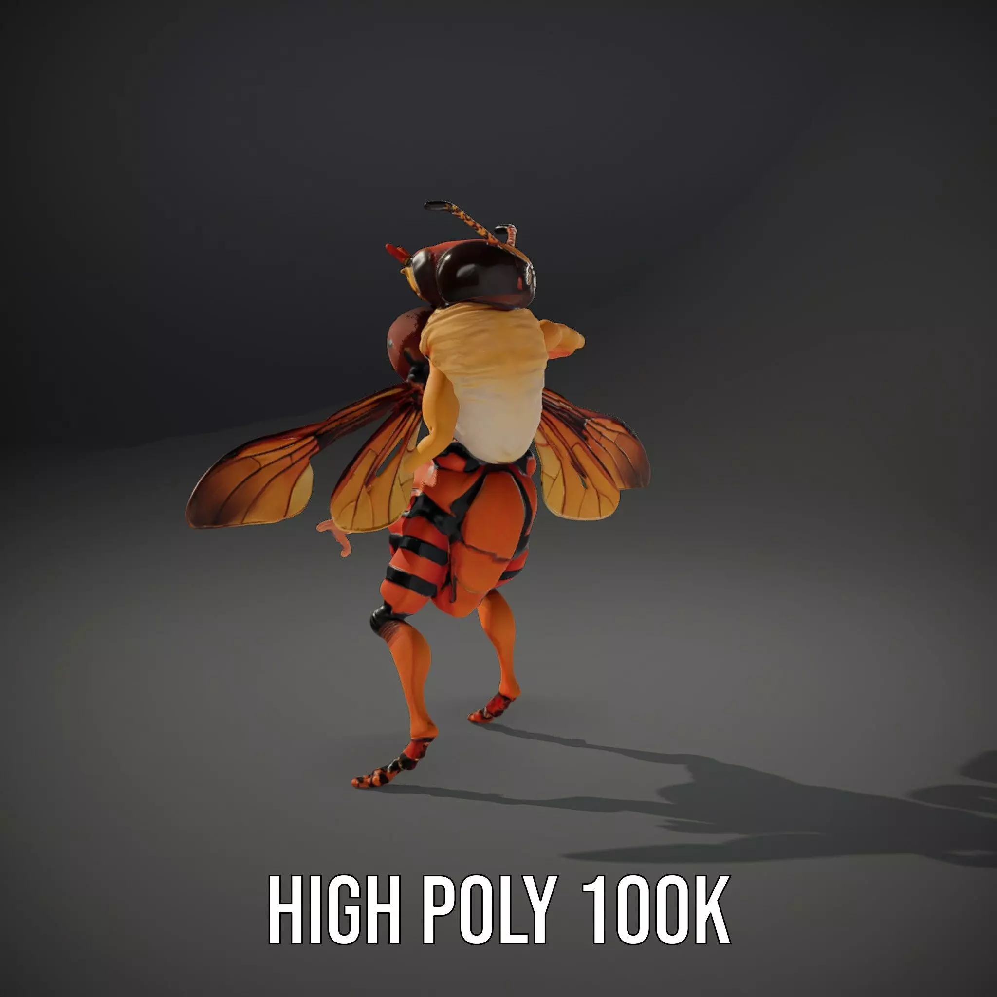 Hornet Hybrid Creature model pack Low-poly 3D model_8