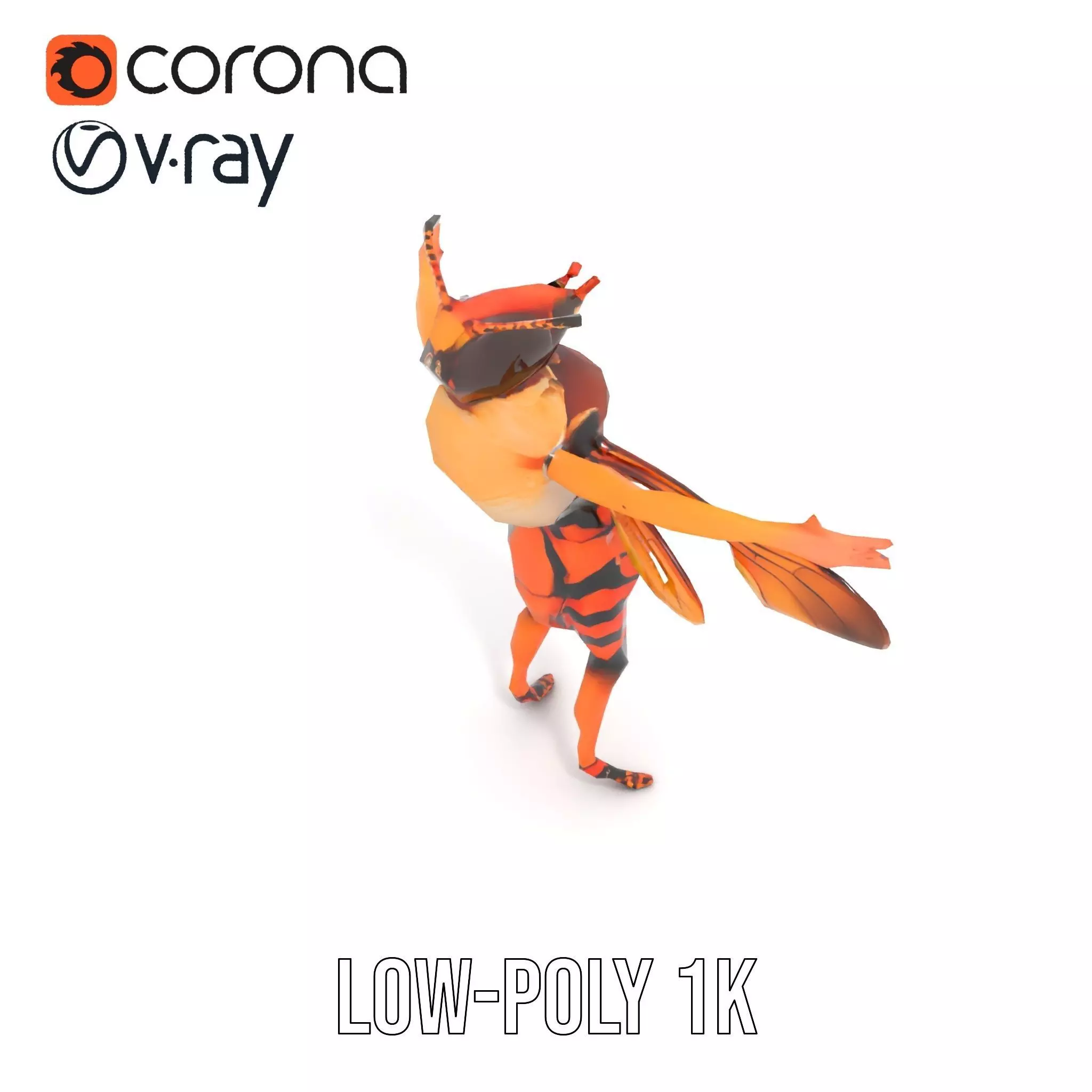 Hornet Hybrid Creature model pack Low-poly 3D model_14