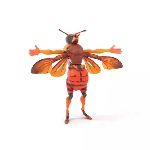 Hornet Hybrid Creature model pack Low-poly 3D model