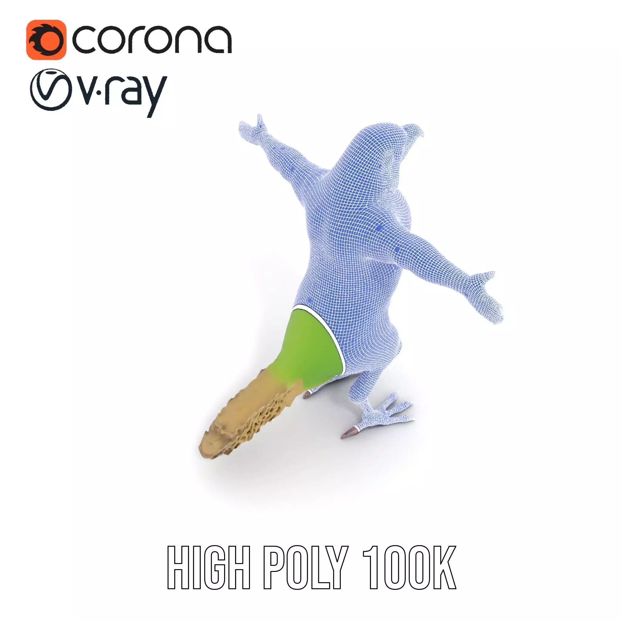 Tropical Parrot Hybrid model pack Low-poly 3D model_32