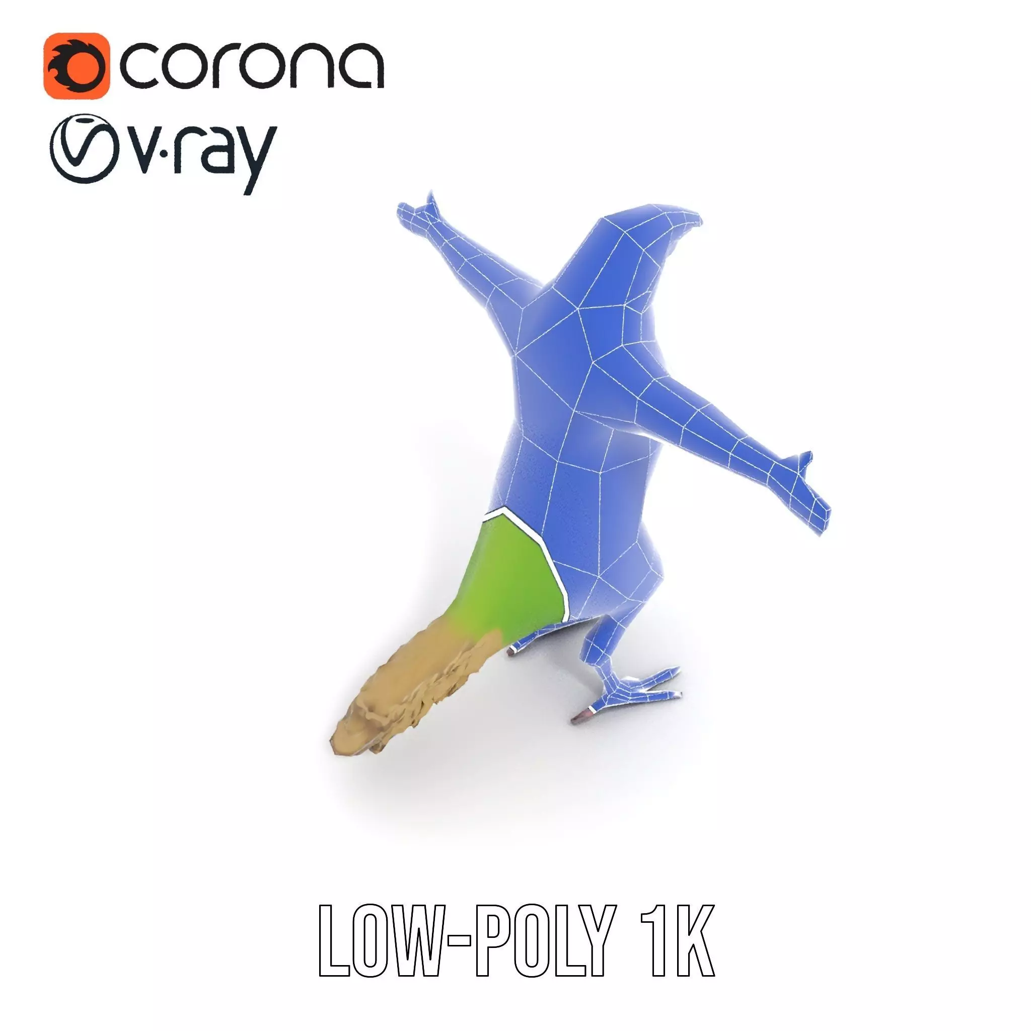 Tropical Parrot Hybrid model pack Low-poly 3D model_22