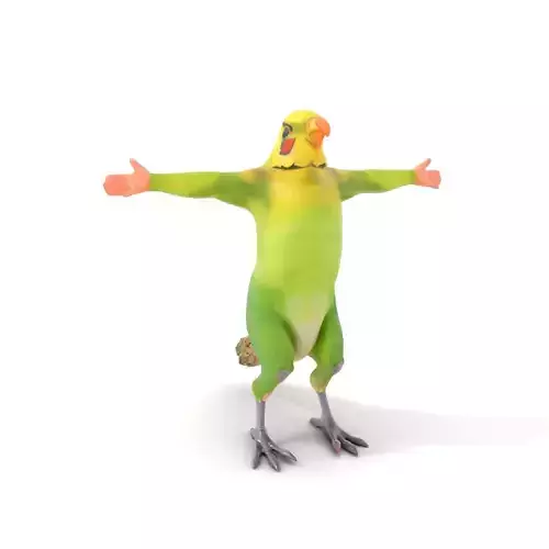 Tropical Parrot Hybrid model pack Low-poly 3D model