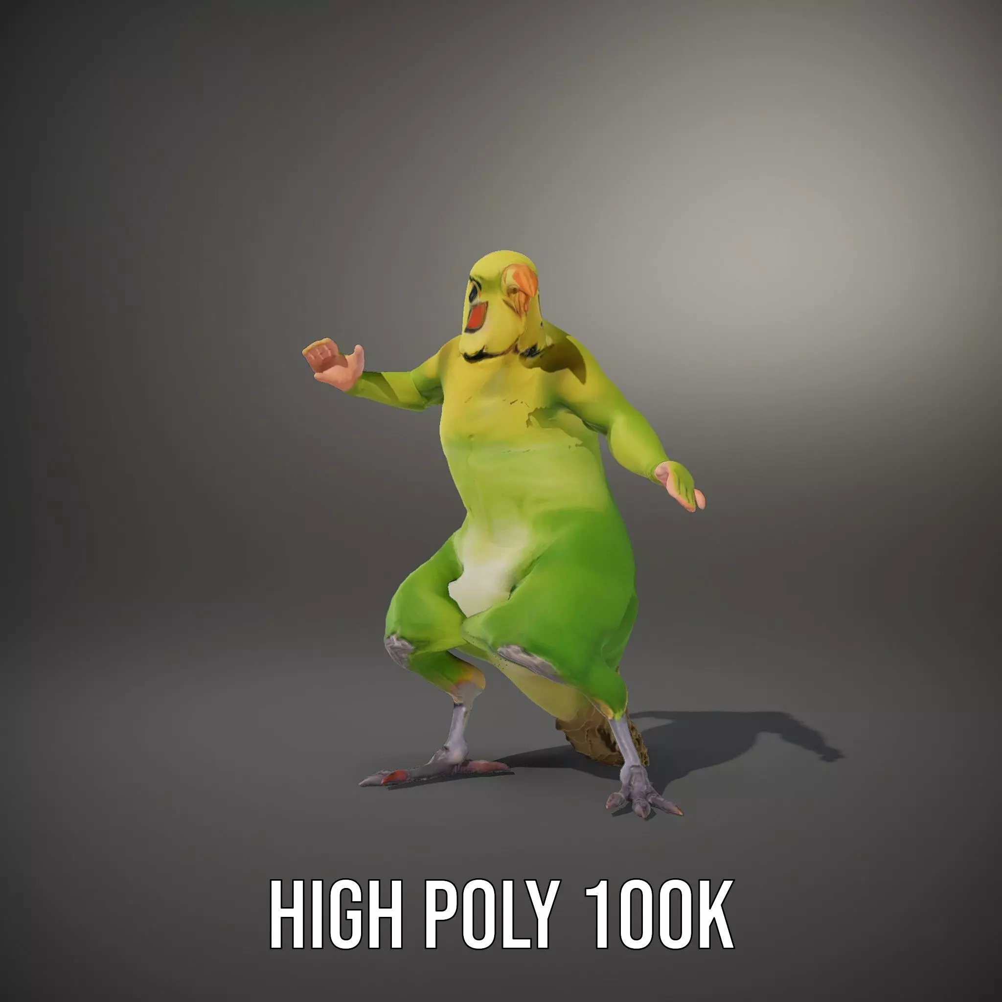 Tropical Parrot Hybrid model pack Low-poly 3D model_10