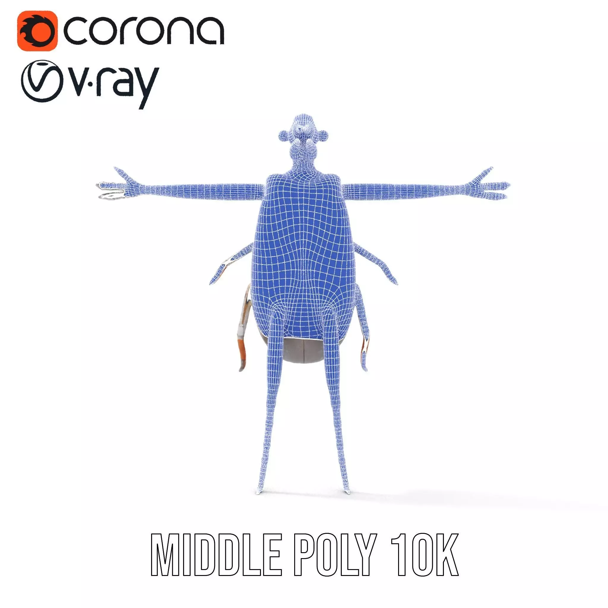 Futuristic Beetle Droid model pack Low-poly 3D model_10