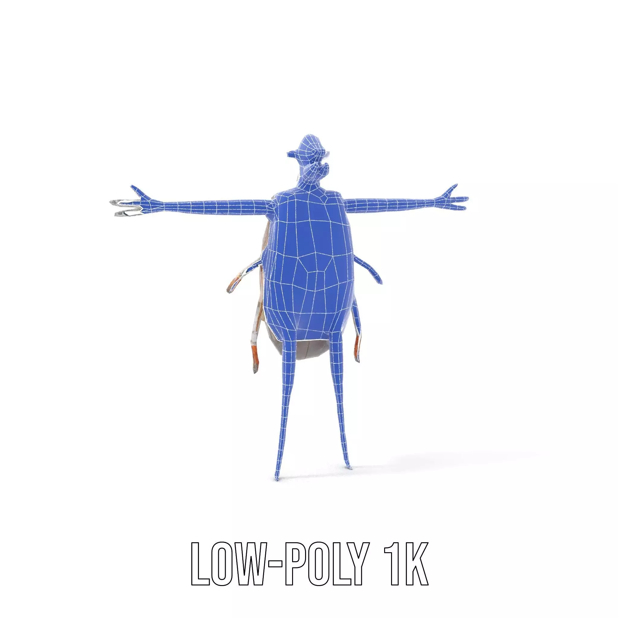 Futuristic Beetle Droid model pack Low-poly 3D model_28