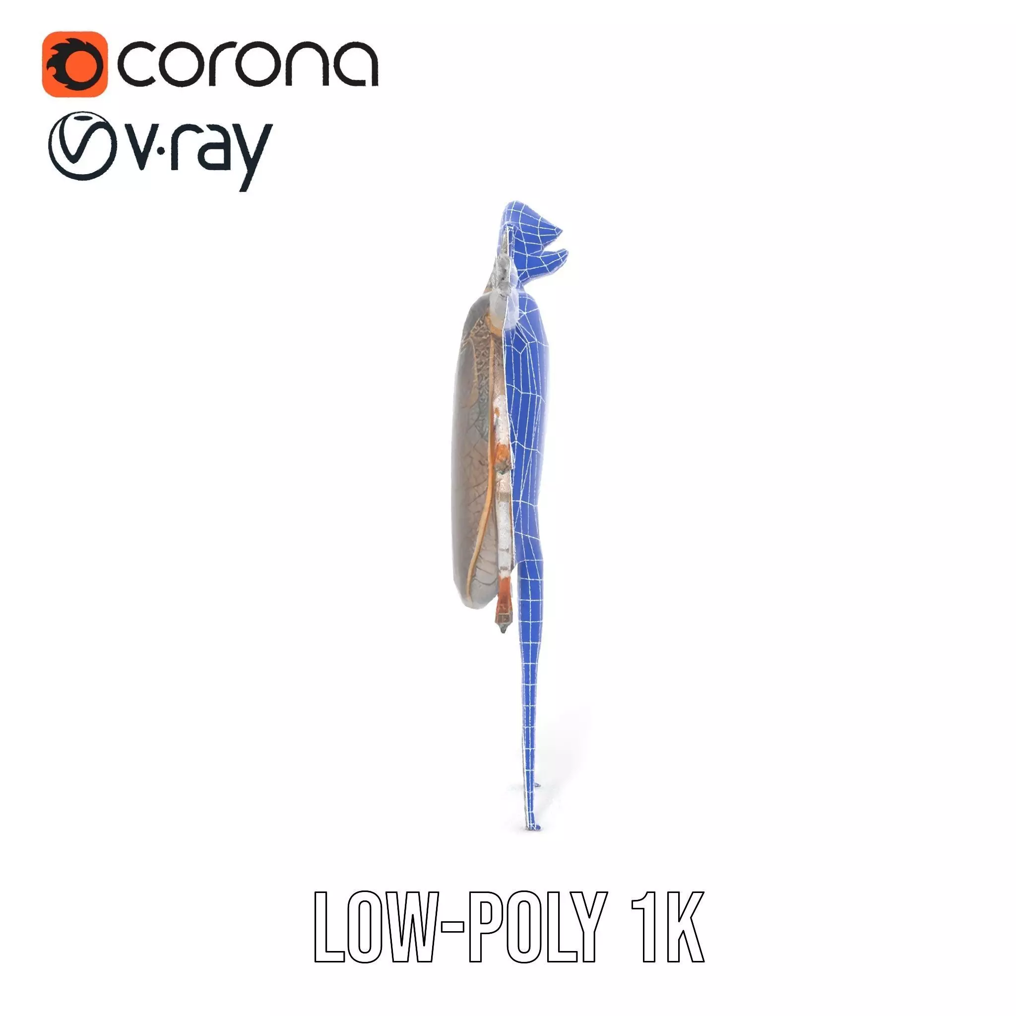 Futuristic Beetle Droid model pack Low-poly 3D model_25