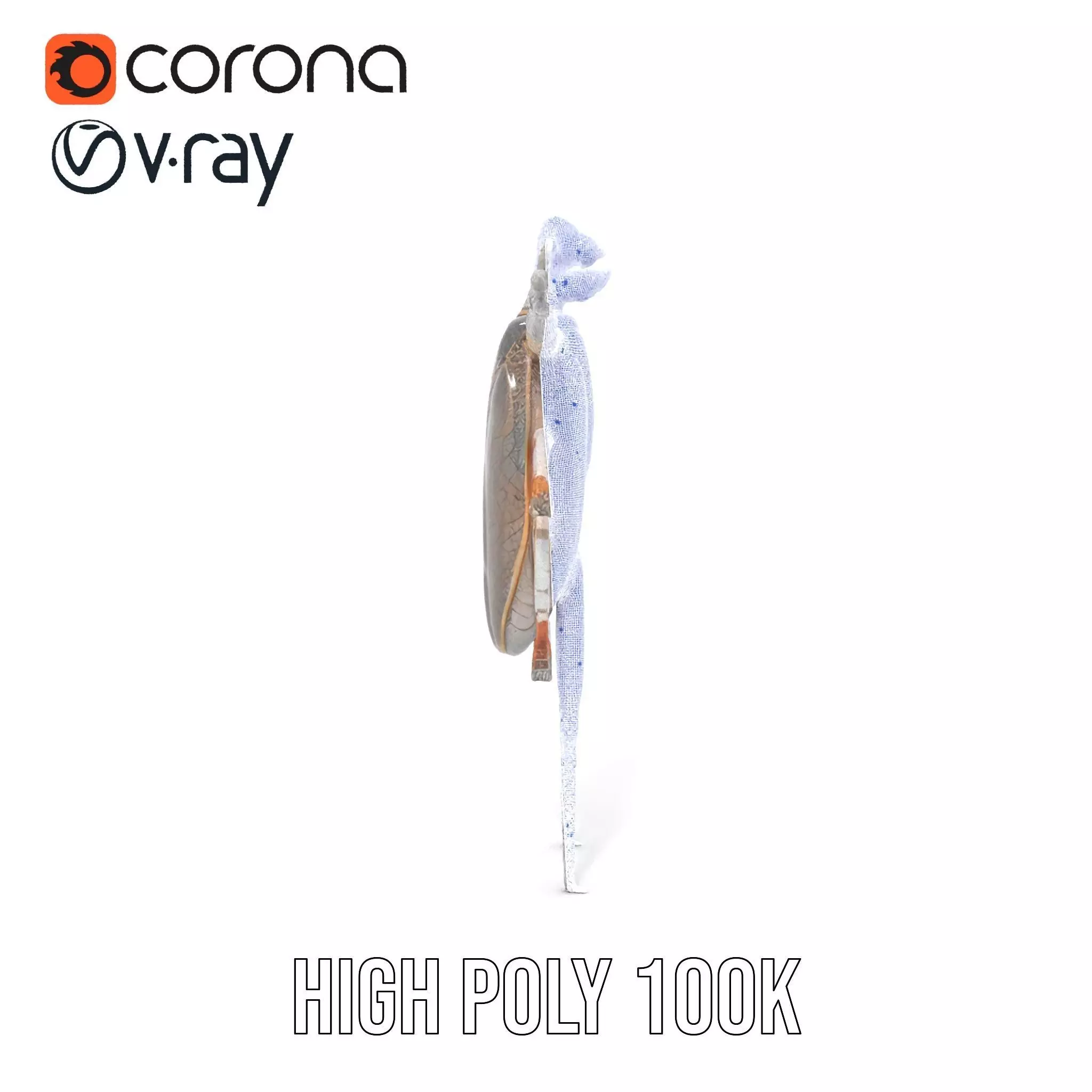 Futuristic Beetle Droid model pack Low-poly 3D model_29