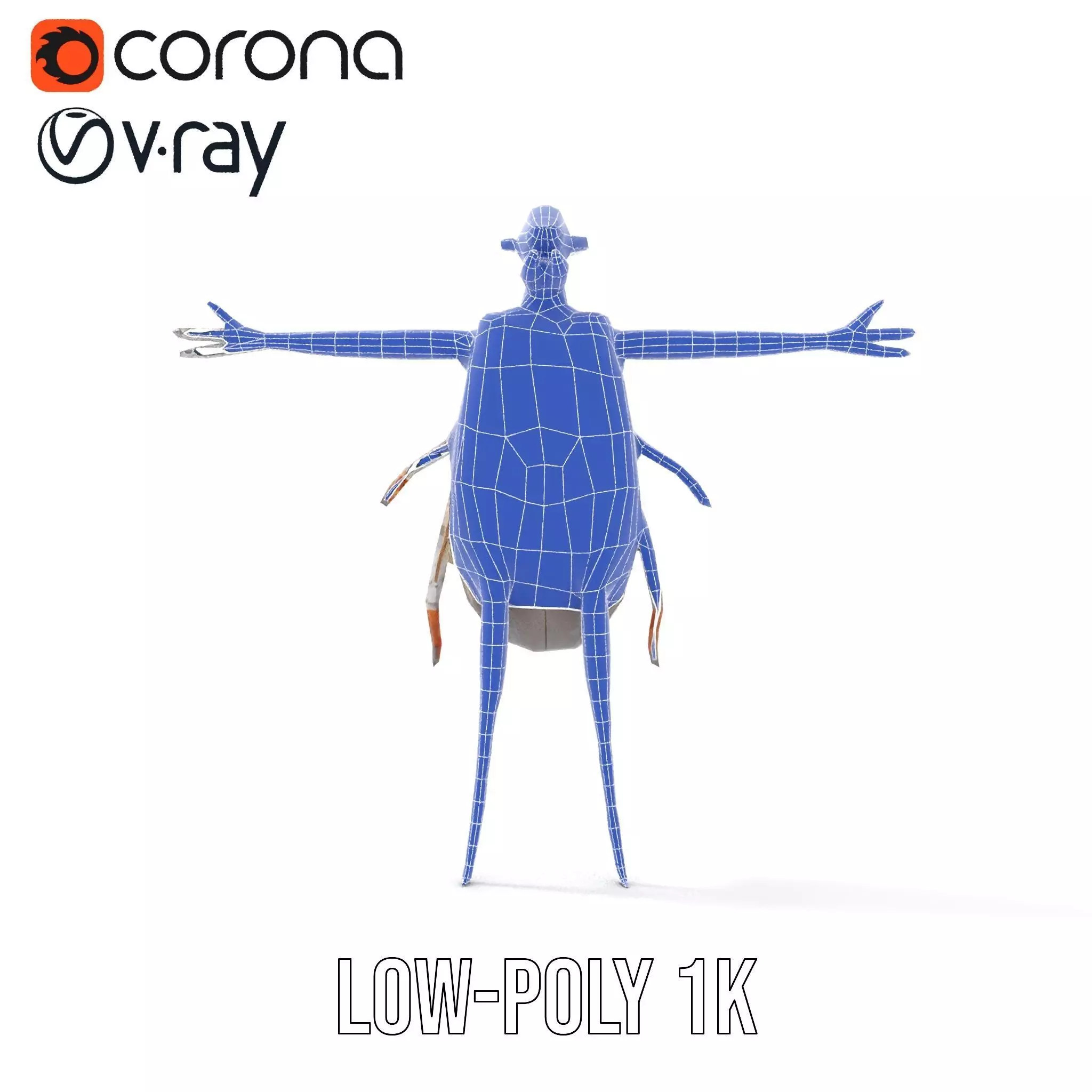 Futuristic Beetle Droid model pack Low-poly 3D model_31