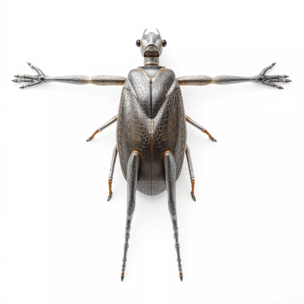 Futuristic Beetle Droid model pack Low-poly 3D model_2
