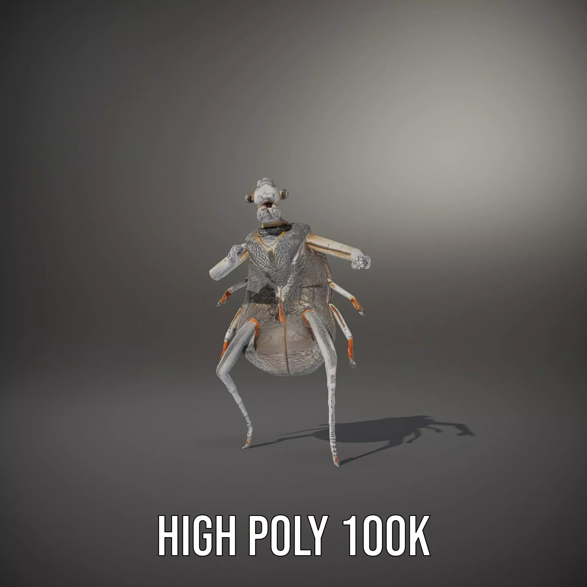 Futuristic Beetle Droid model pack Low-poly 3D model_8