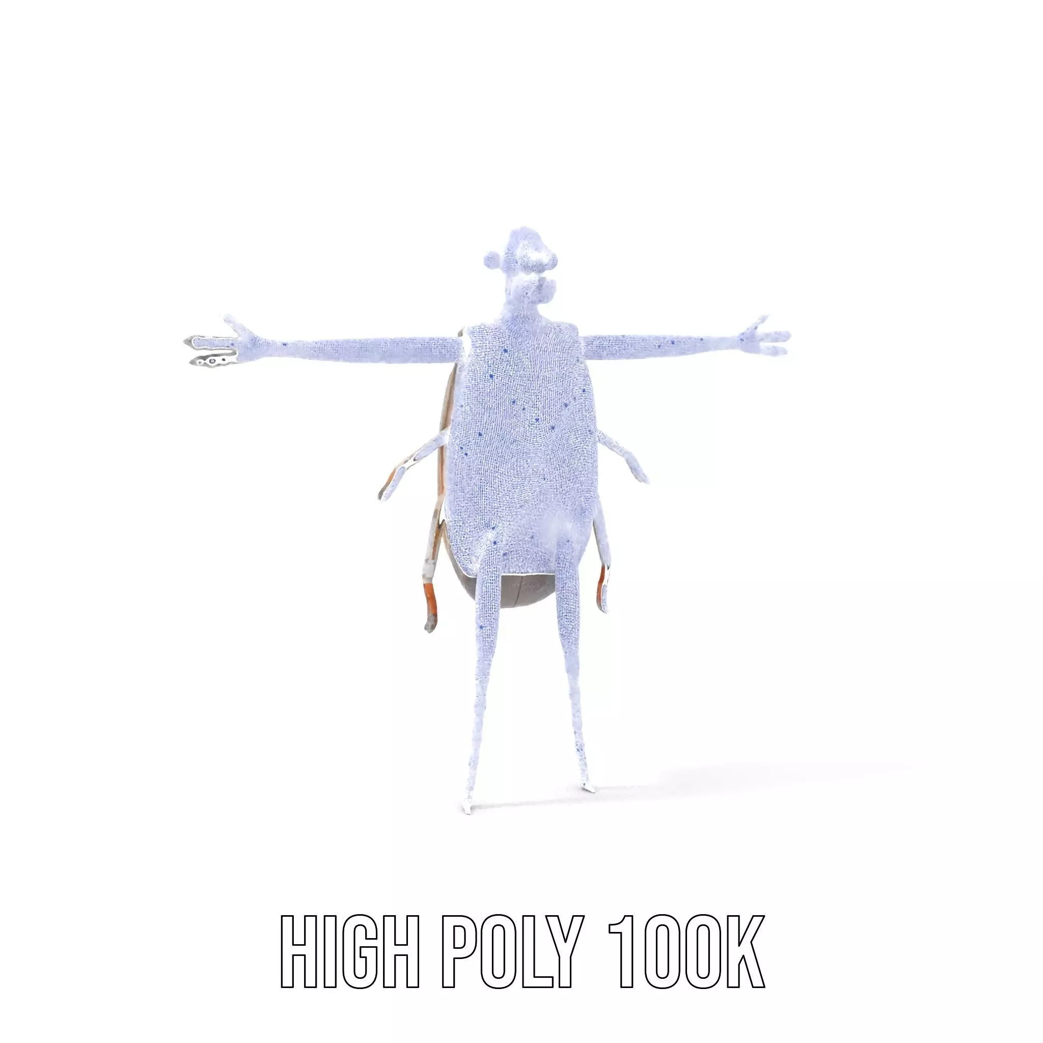 Futuristic Beetle Droid model pack Low-poly 3D model_4