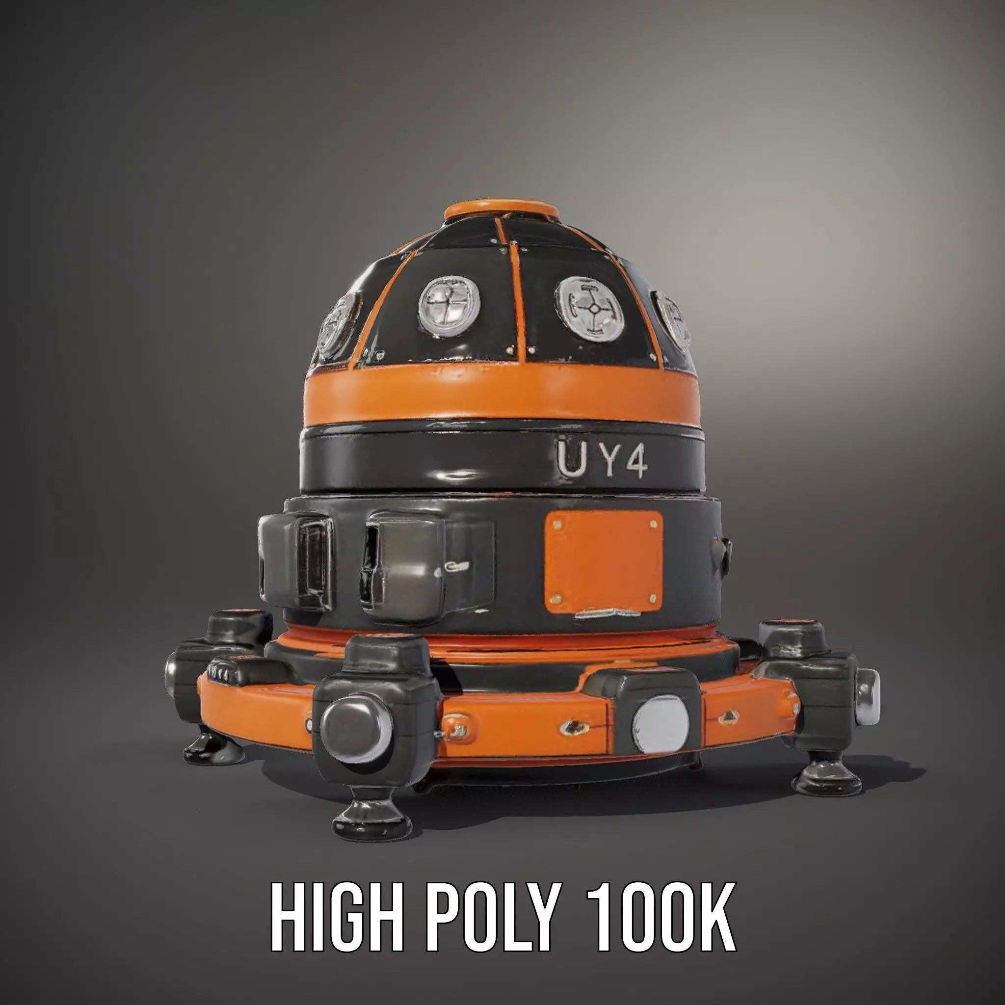 Orbital Research Drone model pack Low-poly 3D model_8