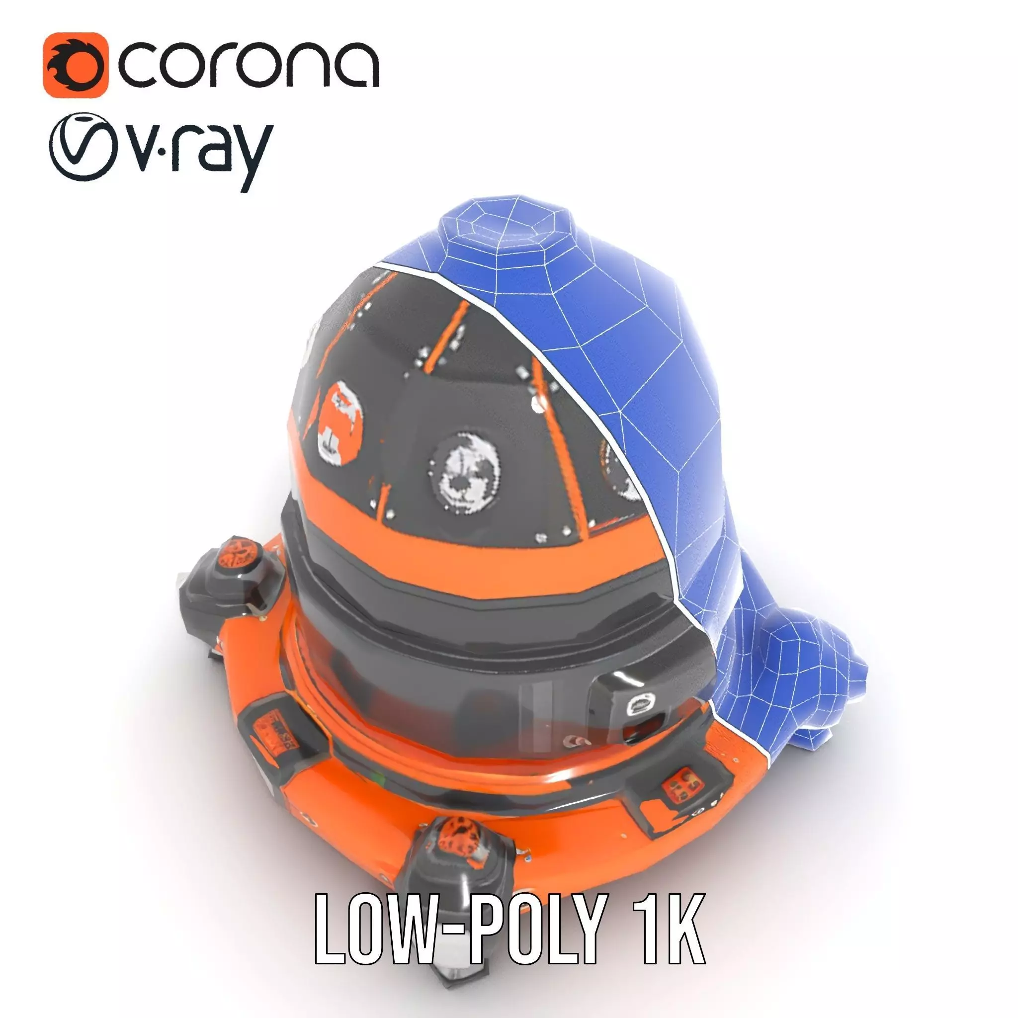 Orbital Research Drone model pack Low-poly 3D model_31