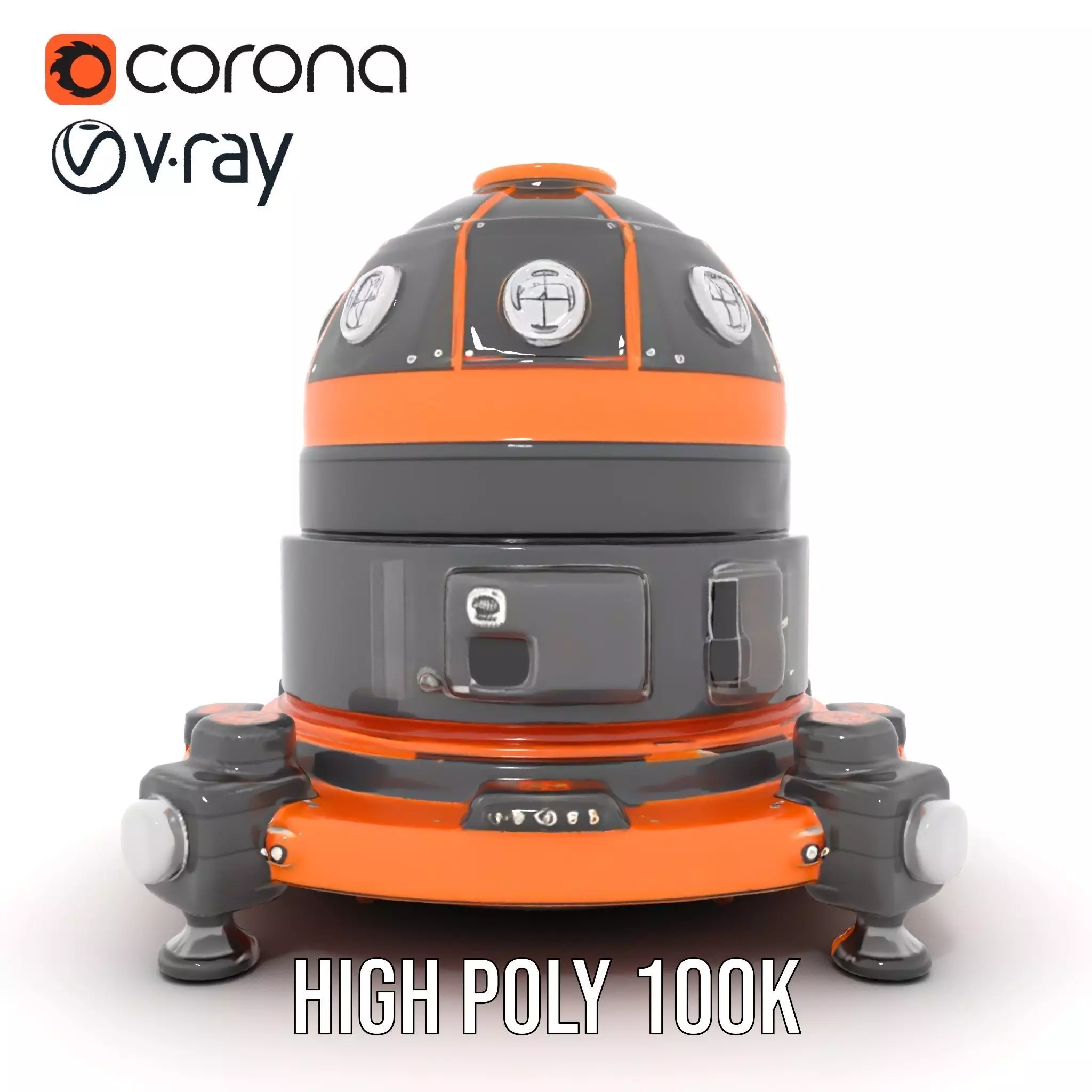 Orbital Research Drone model pack Low-poly 3D model_26