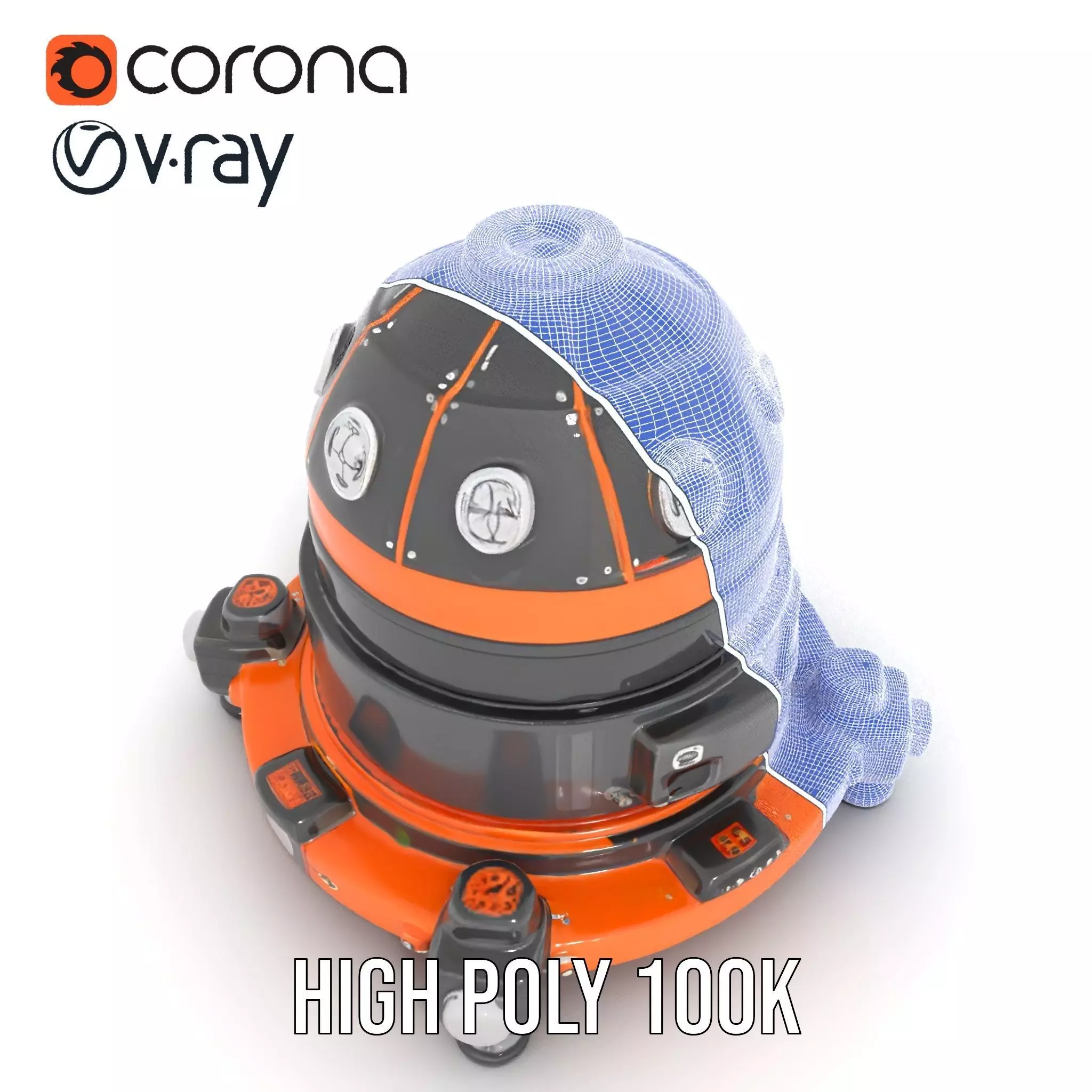 Orbital Research Drone model pack Low-poly 3D model_23