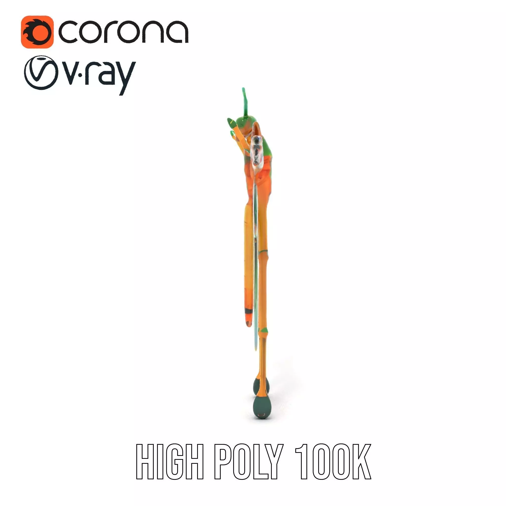 Iridescent Dragonfly model pack Low-poly 3D model_32