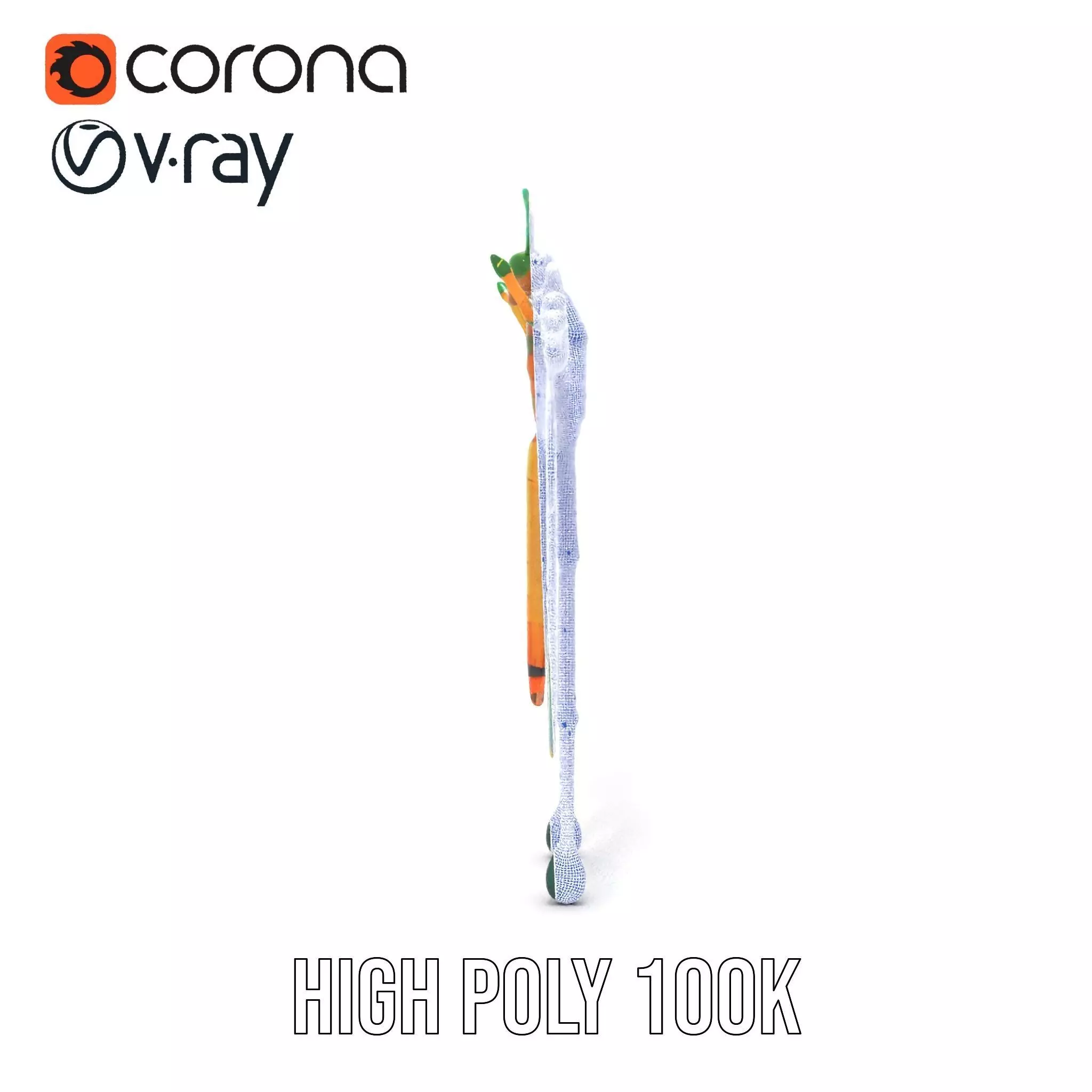 Iridescent Dragonfly model pack Low-poly 3D model_33