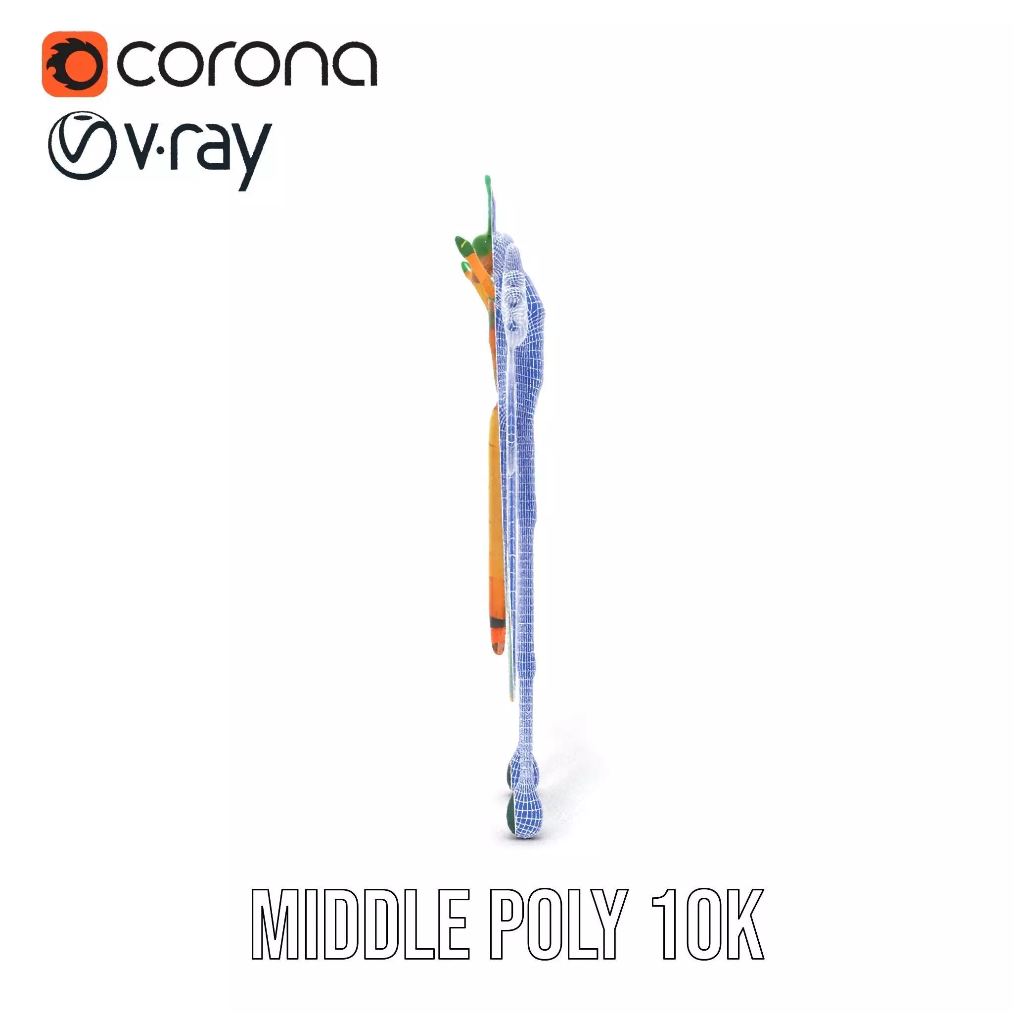 Iridescent Dragonfly model pack Low-poly 3D model_27