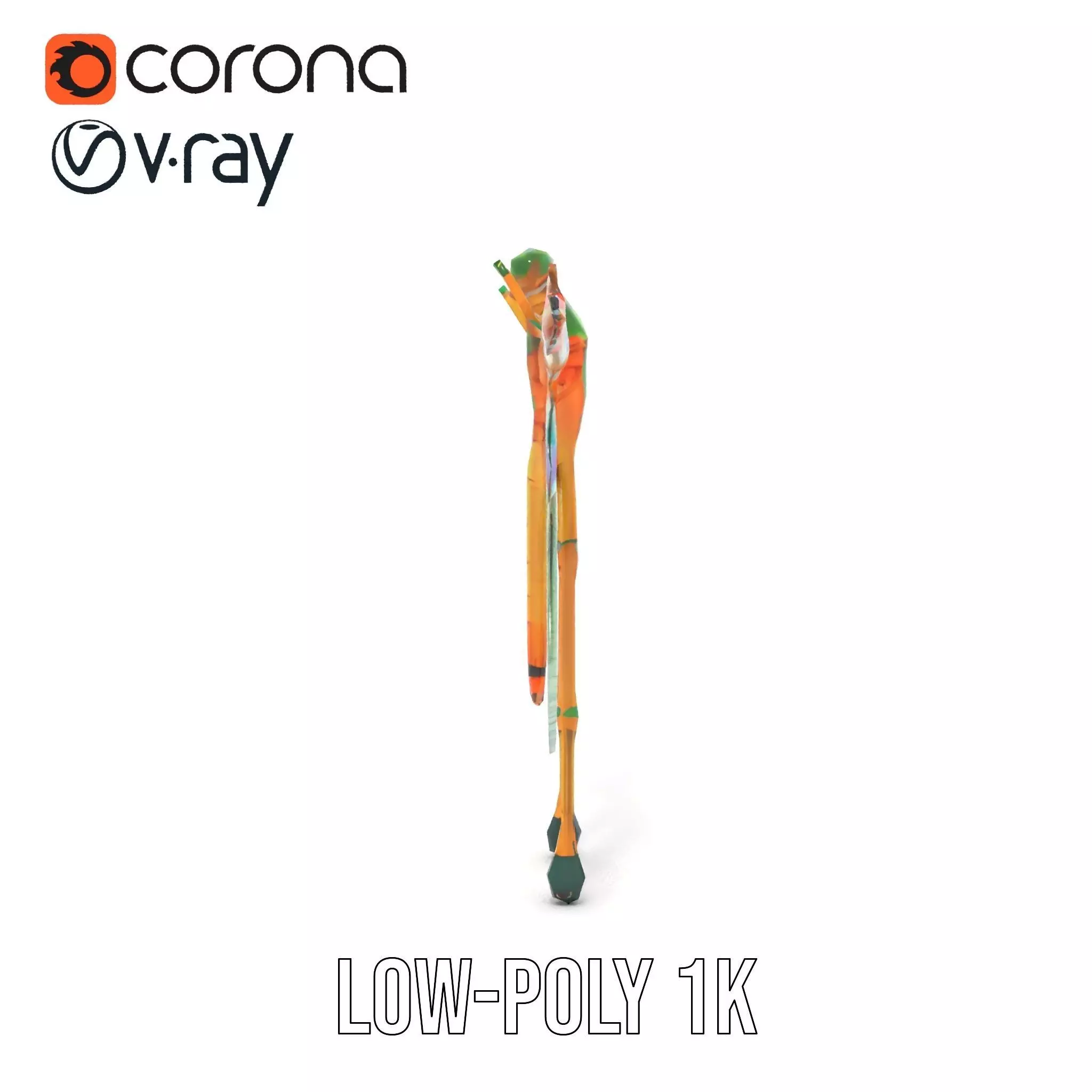 Iridescent Dragonfly model pack Low-poly 3D model_19