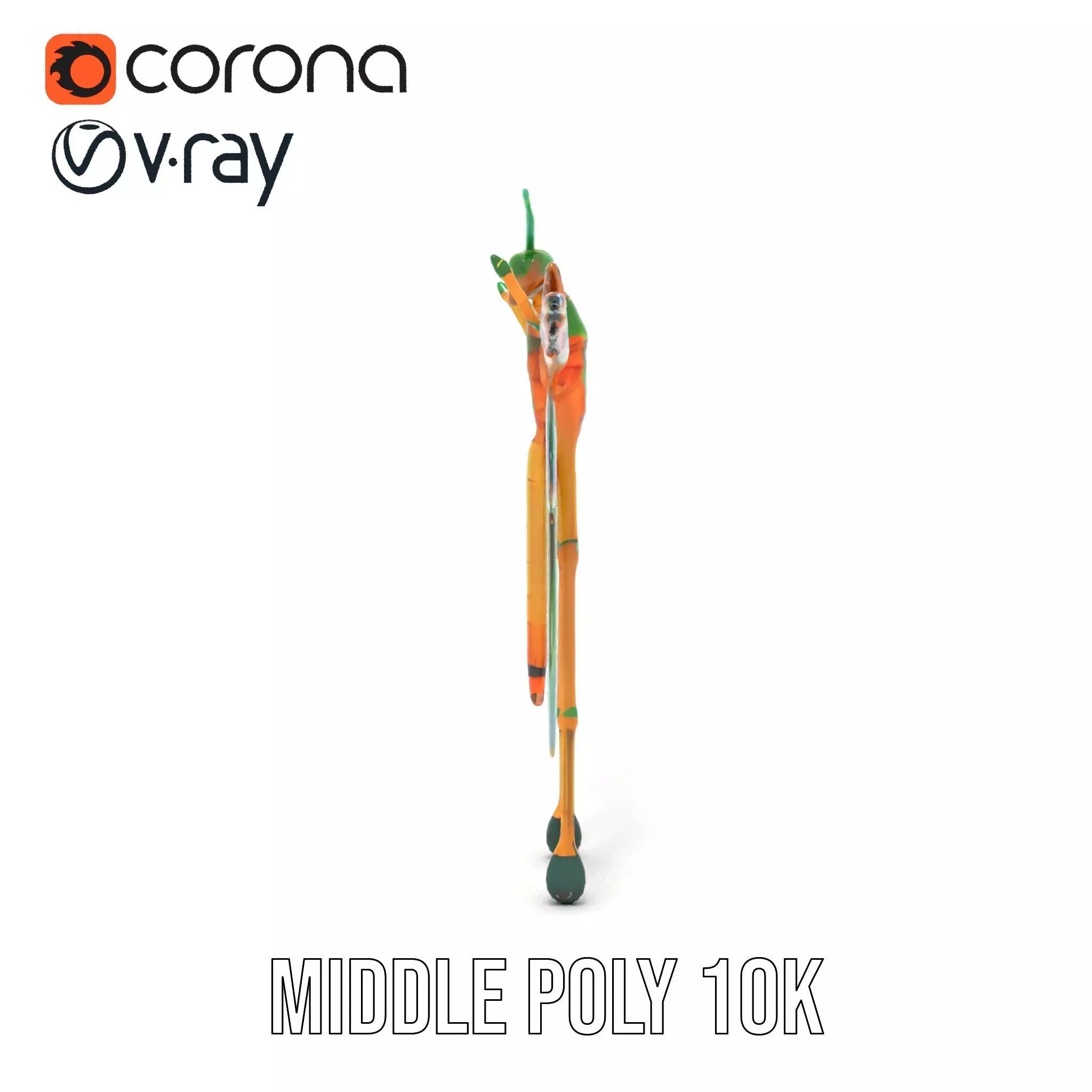 Iridescent Dragonfly model pack Low-poly 3D model_5