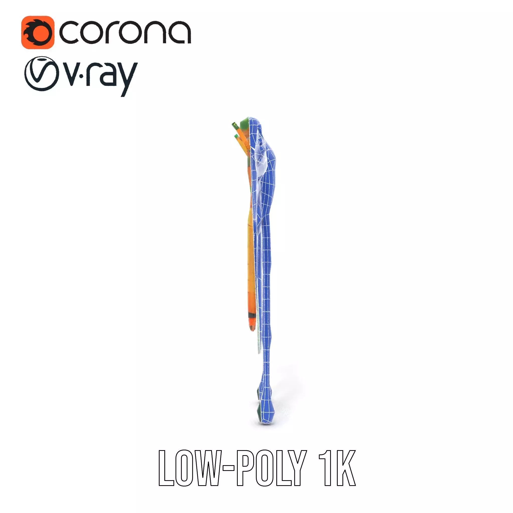 Iridescent Dragonfly model pack Low-poly 3D model_22