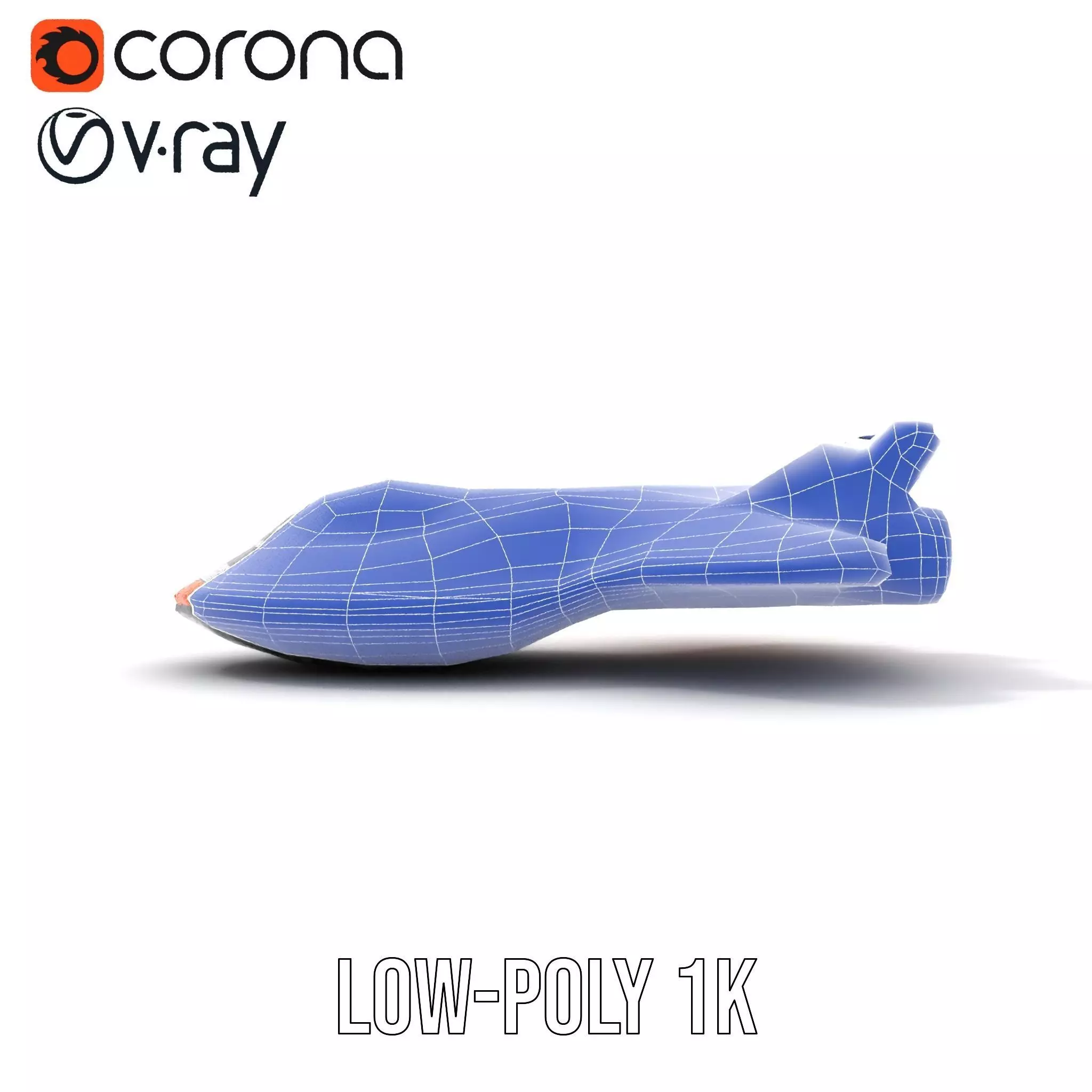 Futuristic Orange Spaceship model pack Low-poly 3D model_20