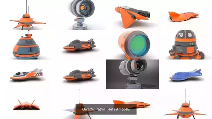 Galactic Patrol Fleet 3D Model Collection