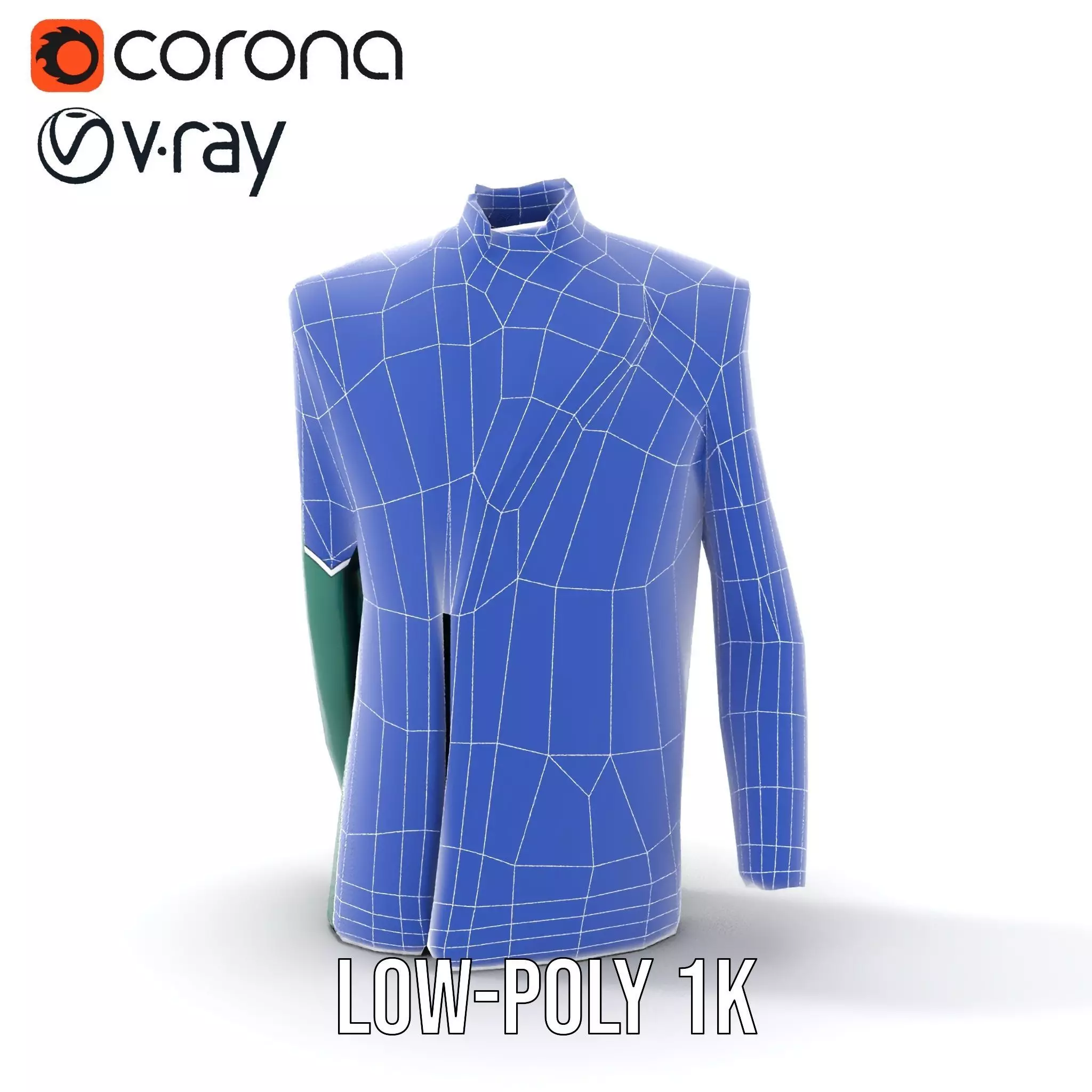 Emerald Regal Jacket model pack Low-poly 3D model_24