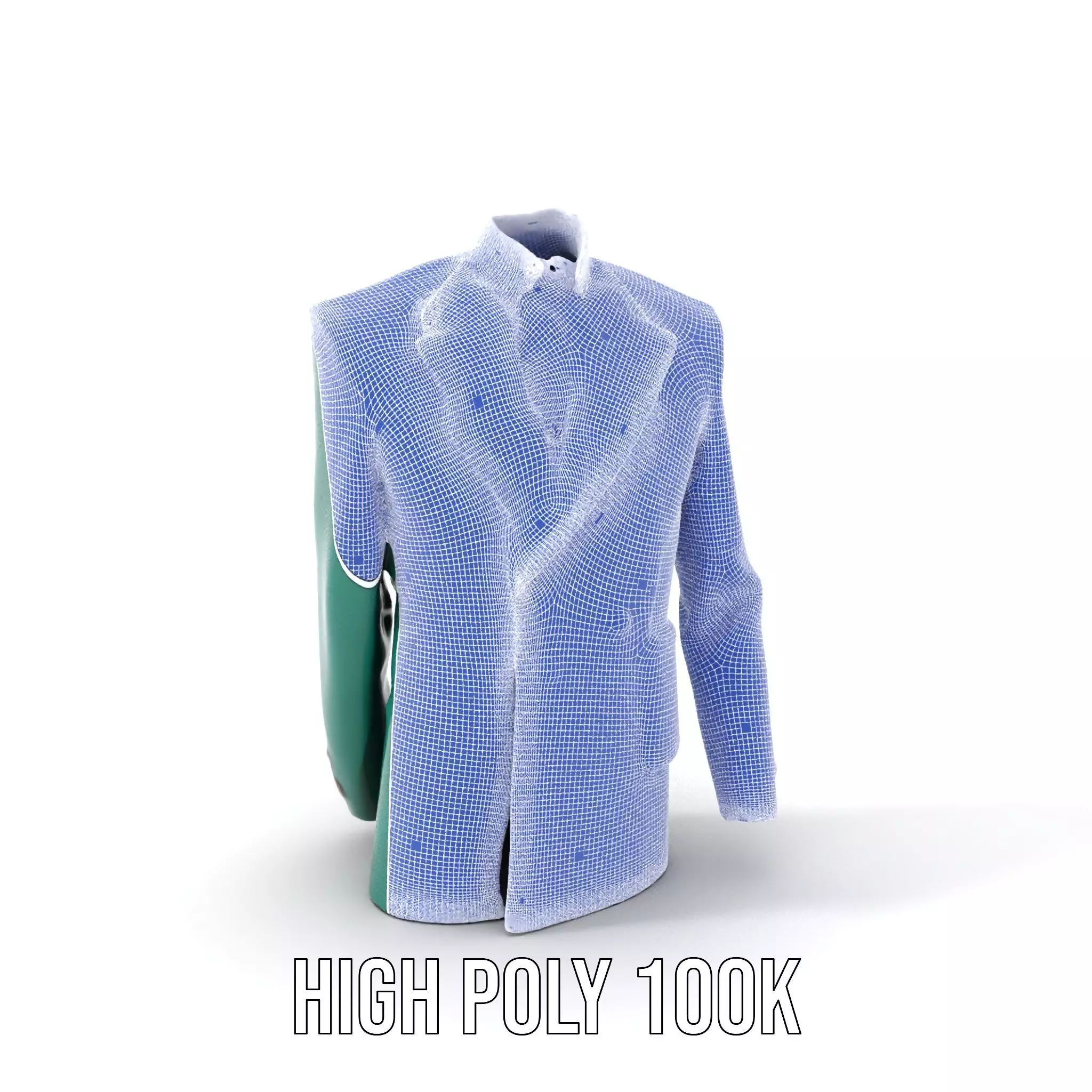Emerald Regal Jacket model pack Low-poly 3D model_4
