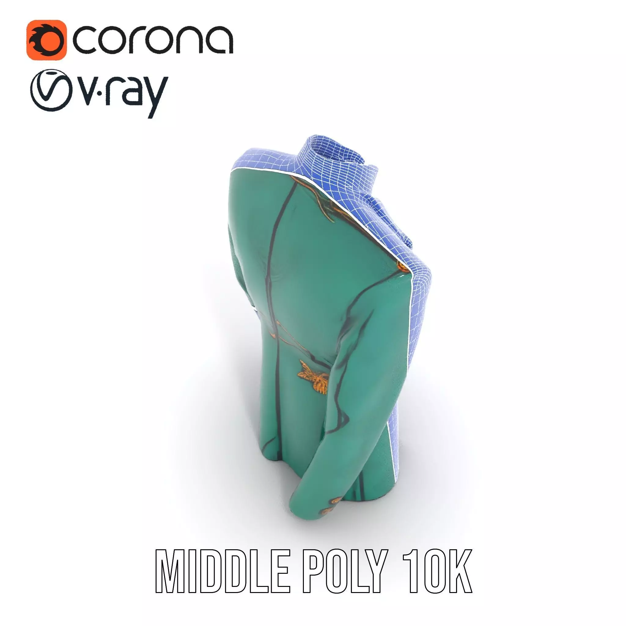 Emerald Regal Jacket model pack Low-poly 3D model_23