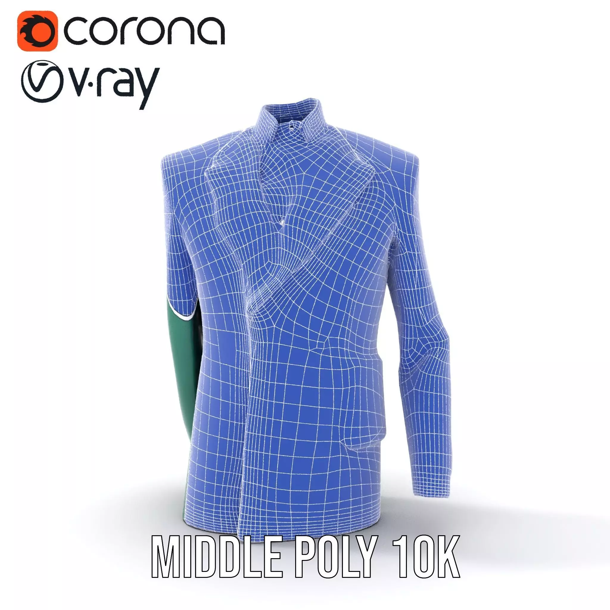 Emerald Regal Jacket model pack Low-poly 3D model_29