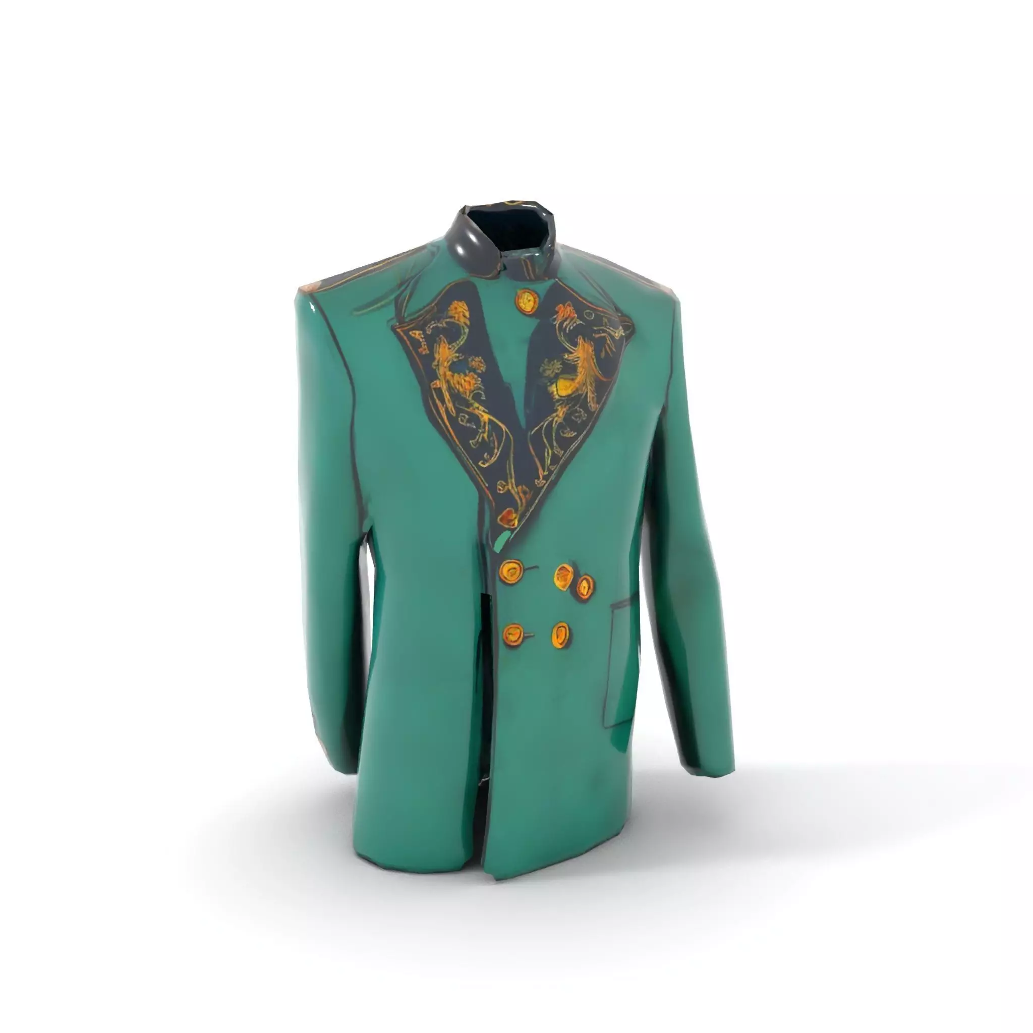 Emerald Regal Jacket model pack Low-poly 3D model_7