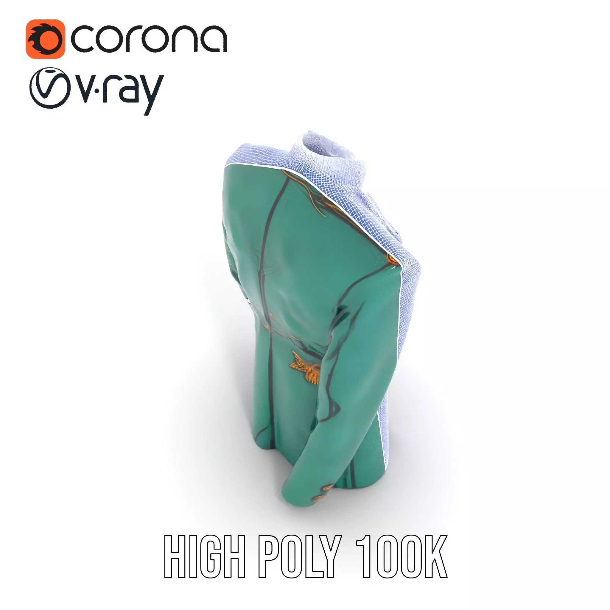 Emerald Regal Jacket model pack Low-poly 3D model_28