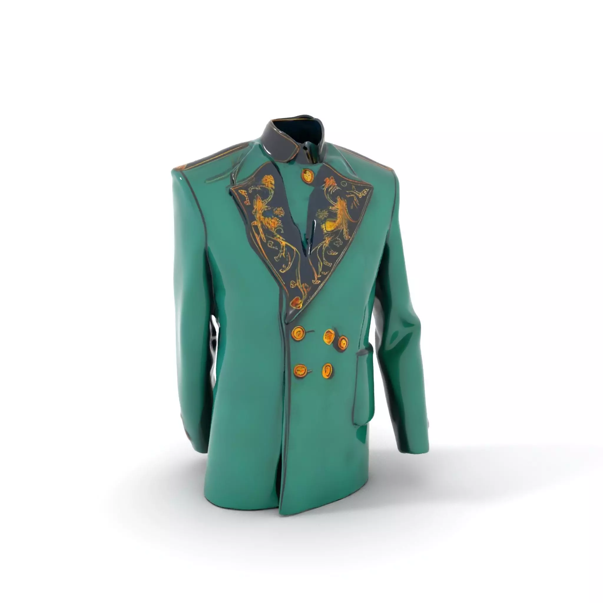 Emerald Regal Jacket model pack Low-poly 3D model_0