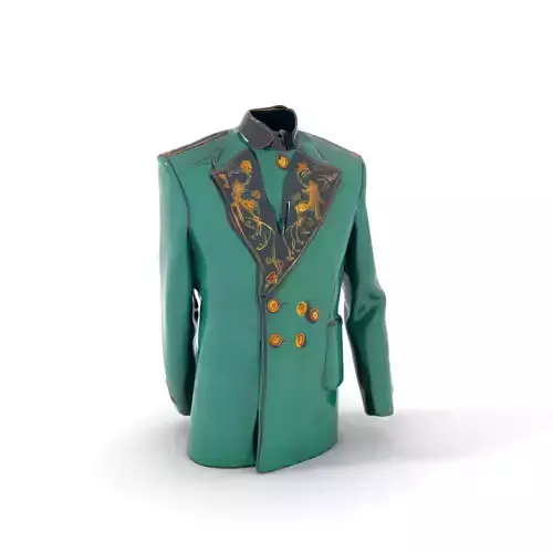 Emerald Regal Jacket model pack Low-poly 3D model Emerald Regal Jacket model pack Low-poly 3D model