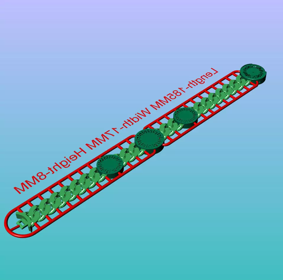 Versace Medusa Chain bracelet  3D print model_4