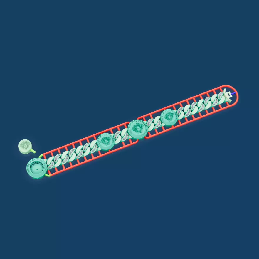 Versace Medusa Chain bracelet  3D print model_1