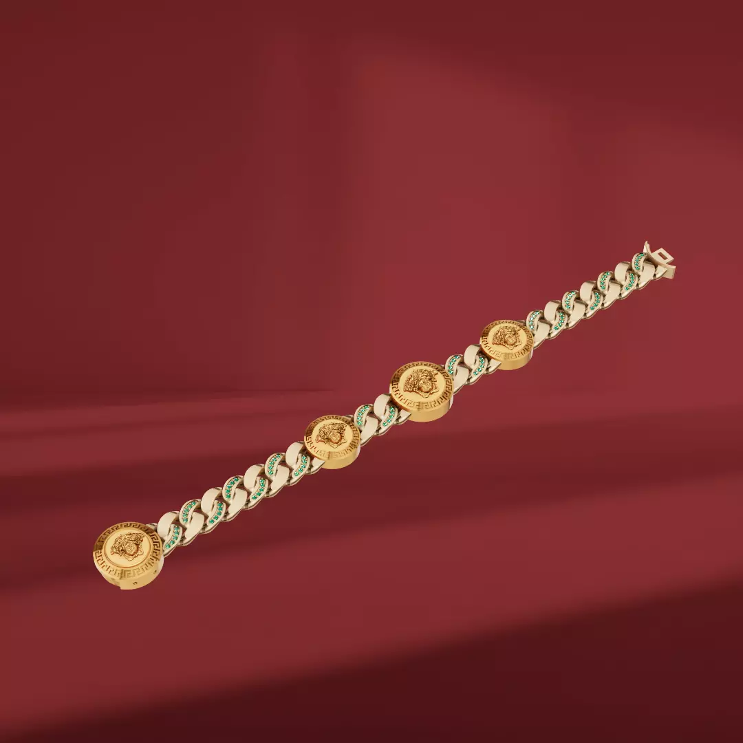 Versace Medusa Chain bracelet  3D print model_0