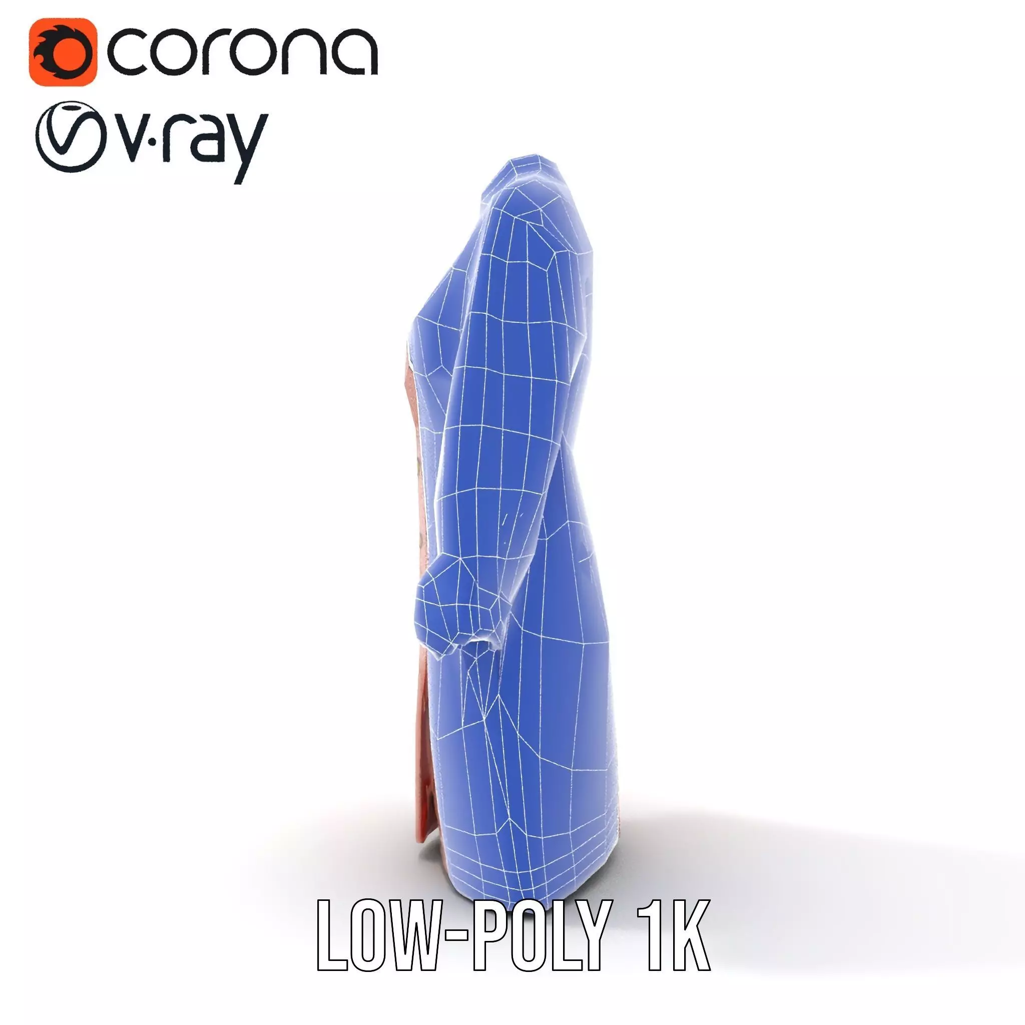 Elegant Pink Coat model pack Low-poly 3D model_30