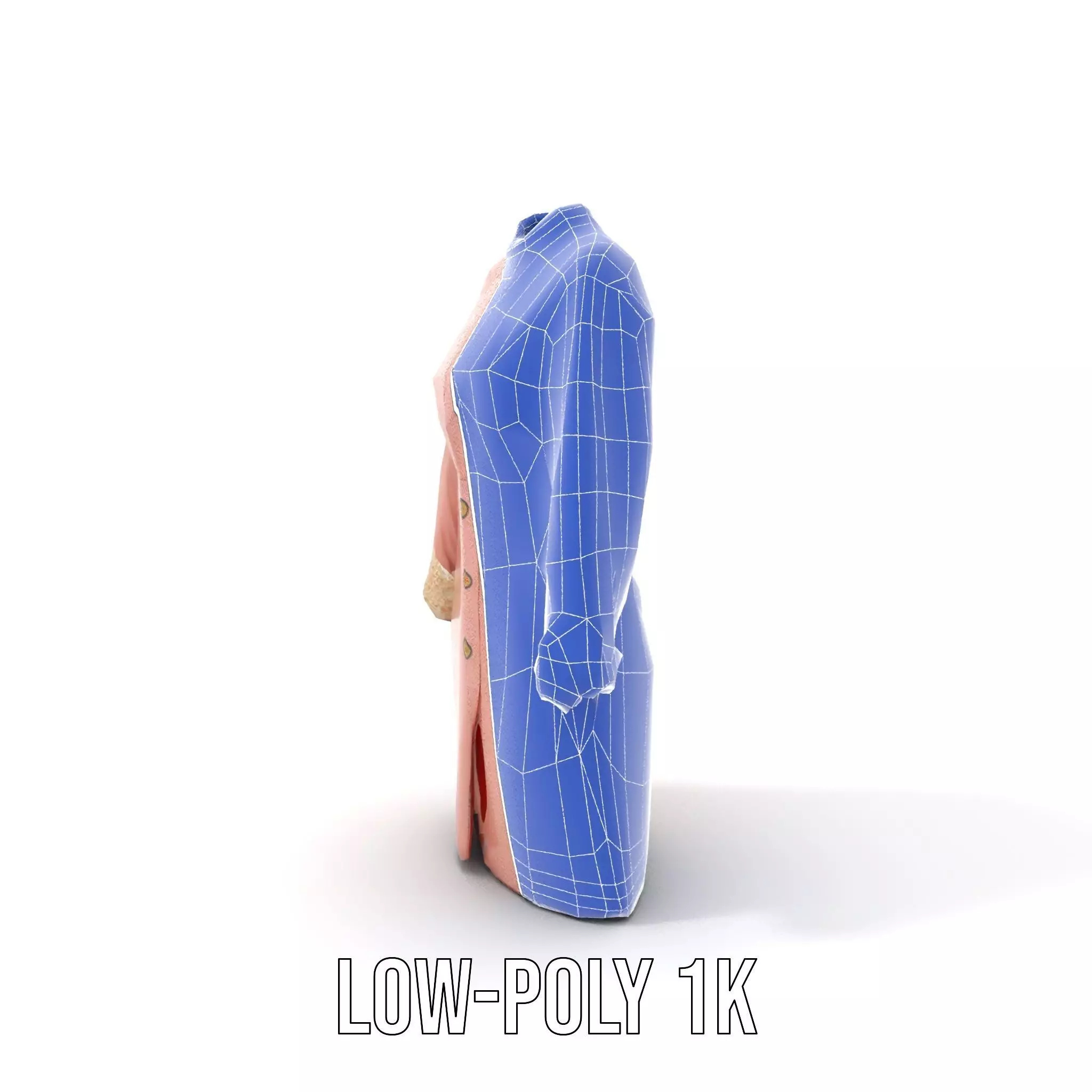 Elegant Pink Coat model pack Low-poly 3D model_16