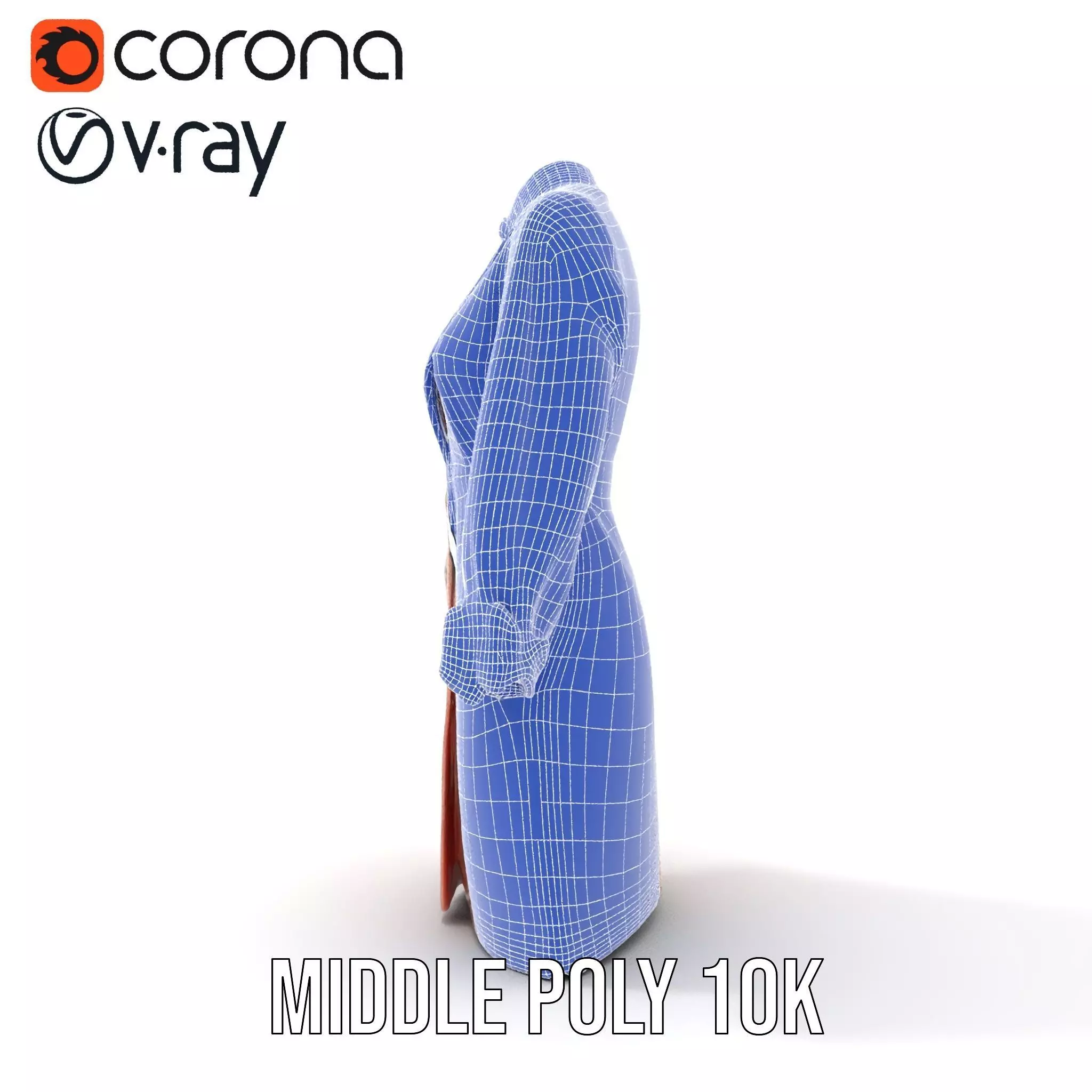 Elegant Pink Coat model pack Low-poly 3D model_20