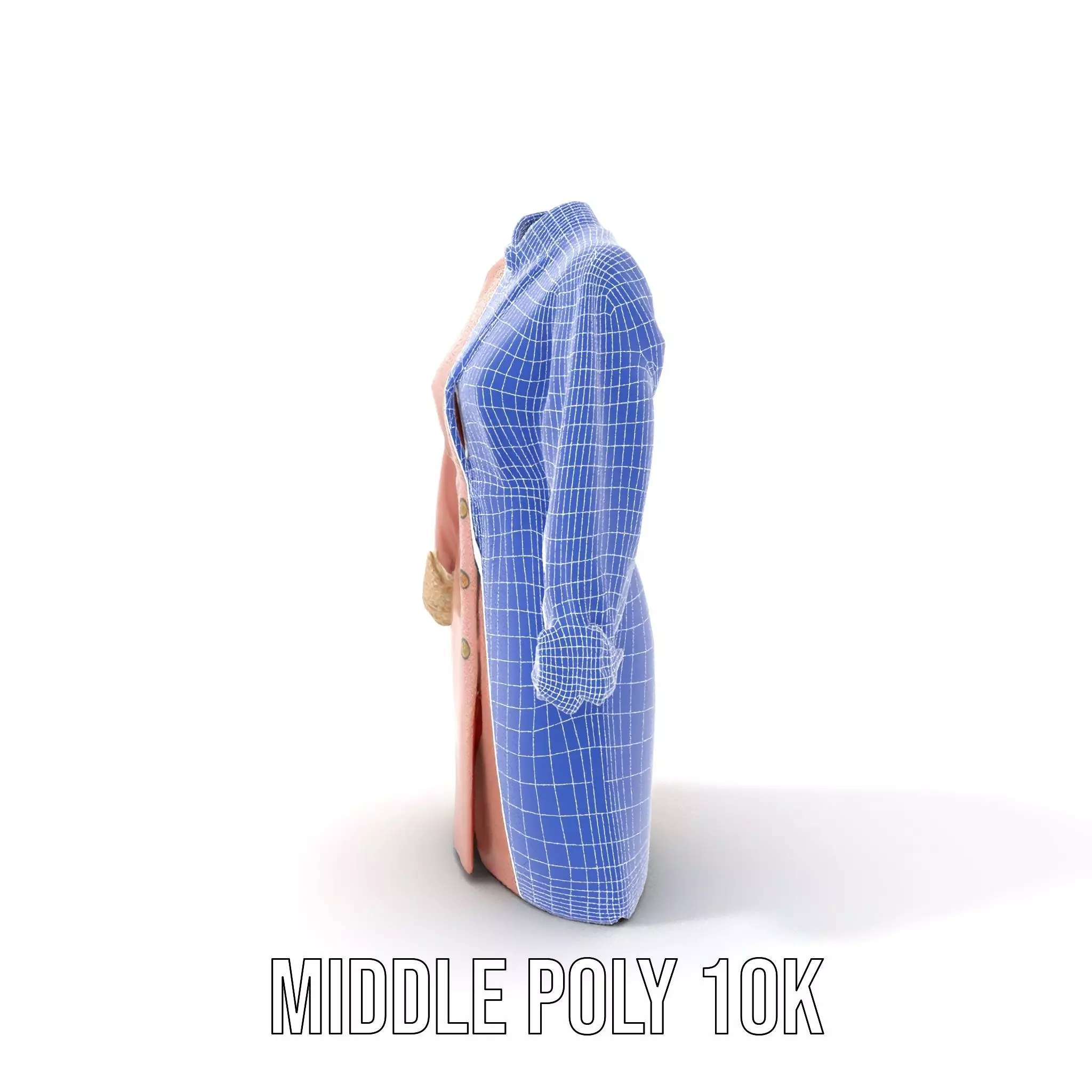 Elegant Pink Coat model pack Low-poly 3D model_29