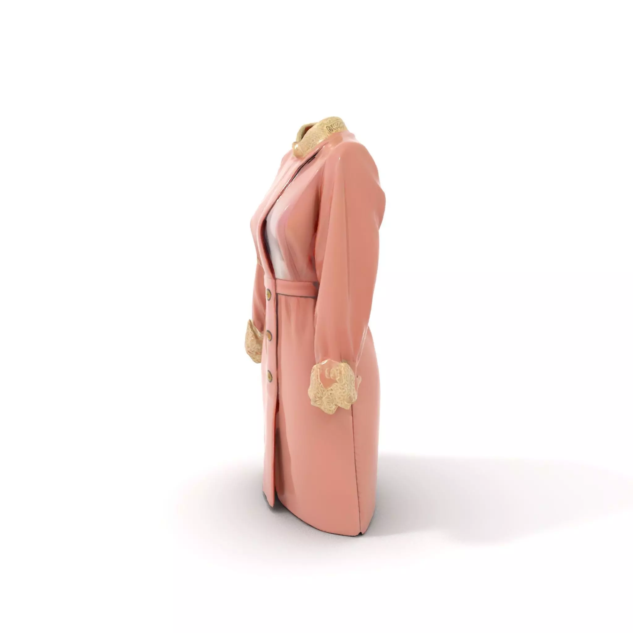 Elegant Pink Coat model pack Low-poly 3D model_0