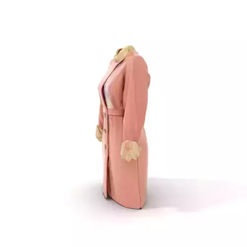 Elegant Pink Coat model pack
