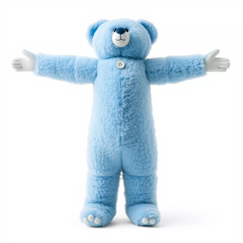Blue Cuddly Teddy model pack Low-poly 3D model_2
