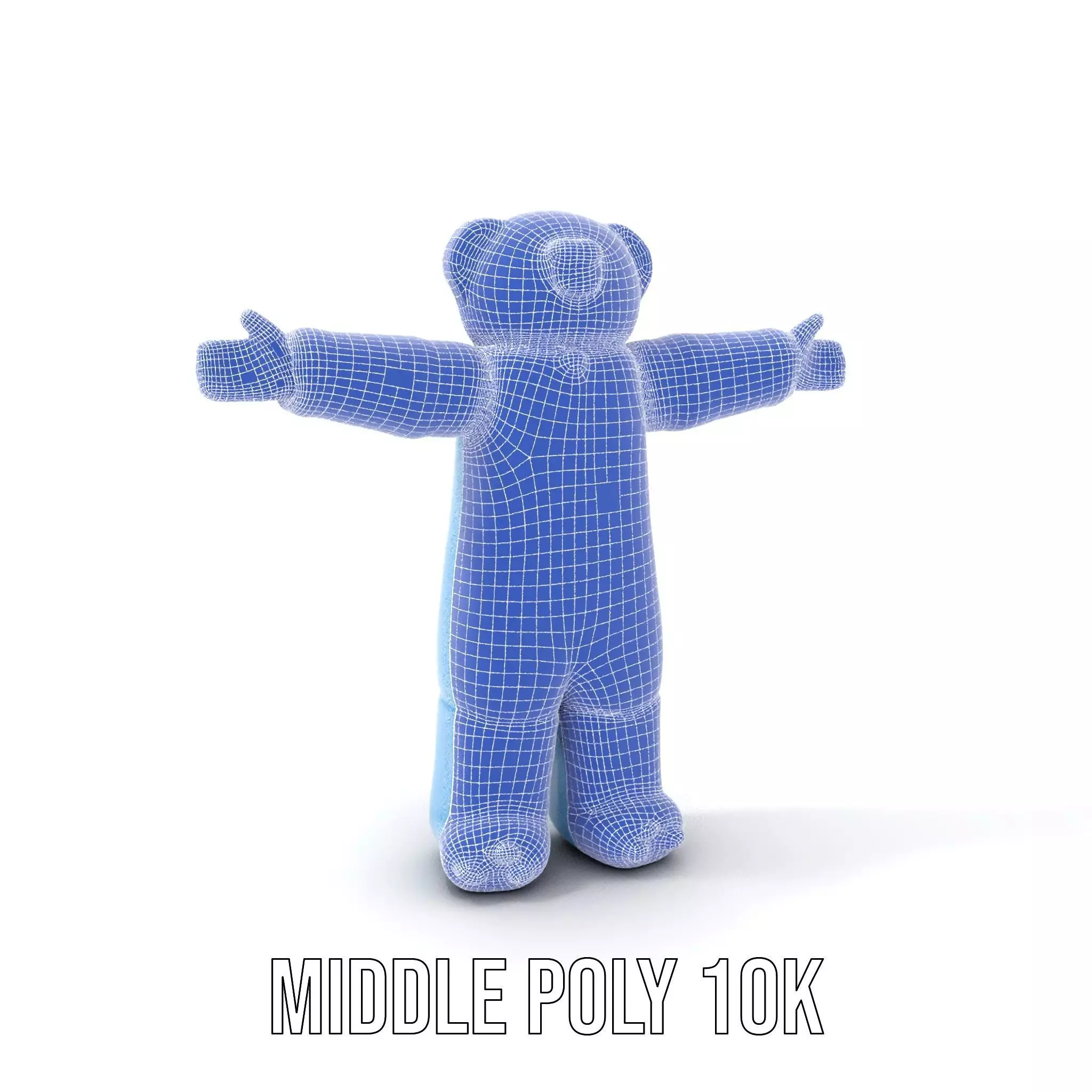 Blue Cuddly Teddy model pack Low-poly 3D model_26