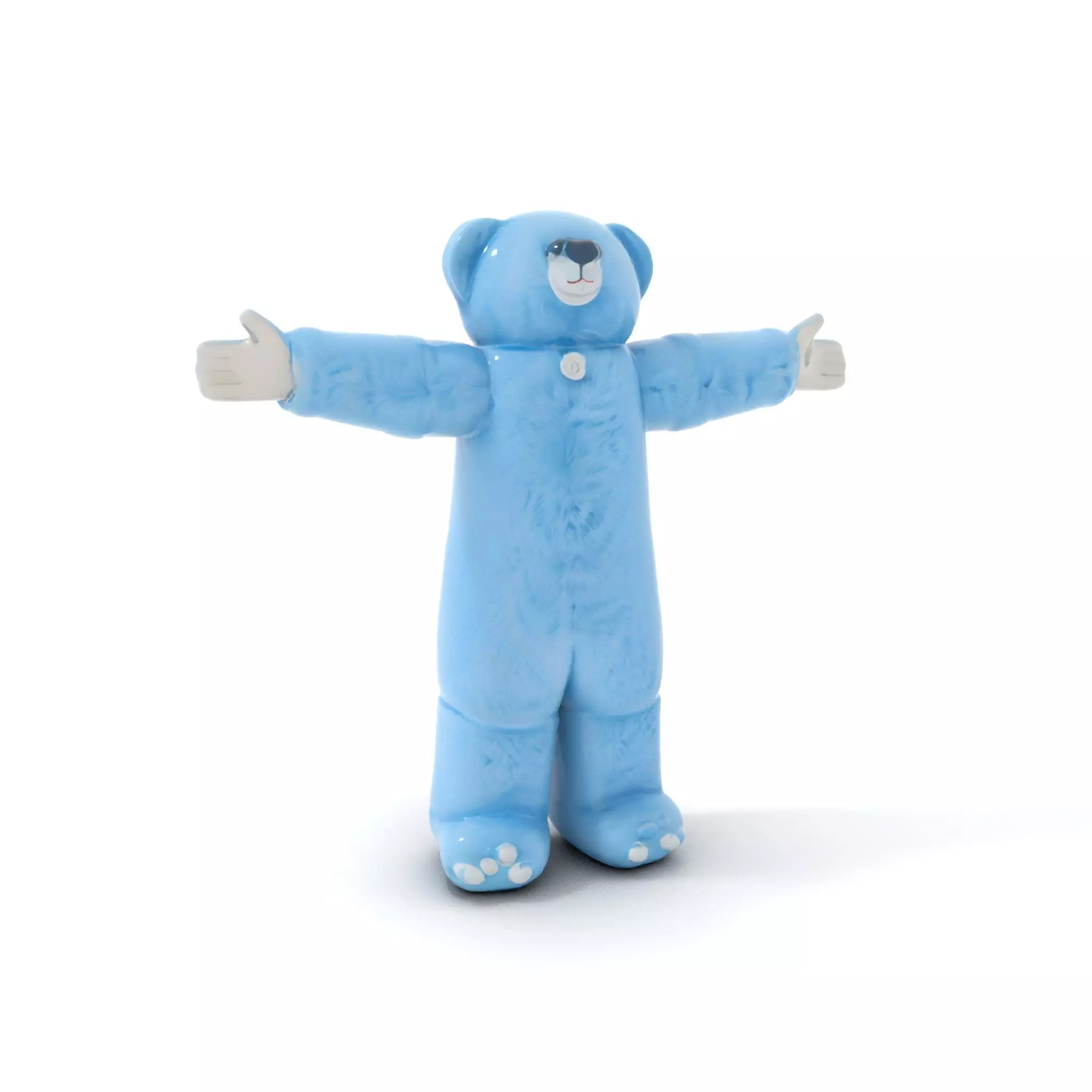 Blue Cuddly Teddy model pack Low-poly 3D model_0